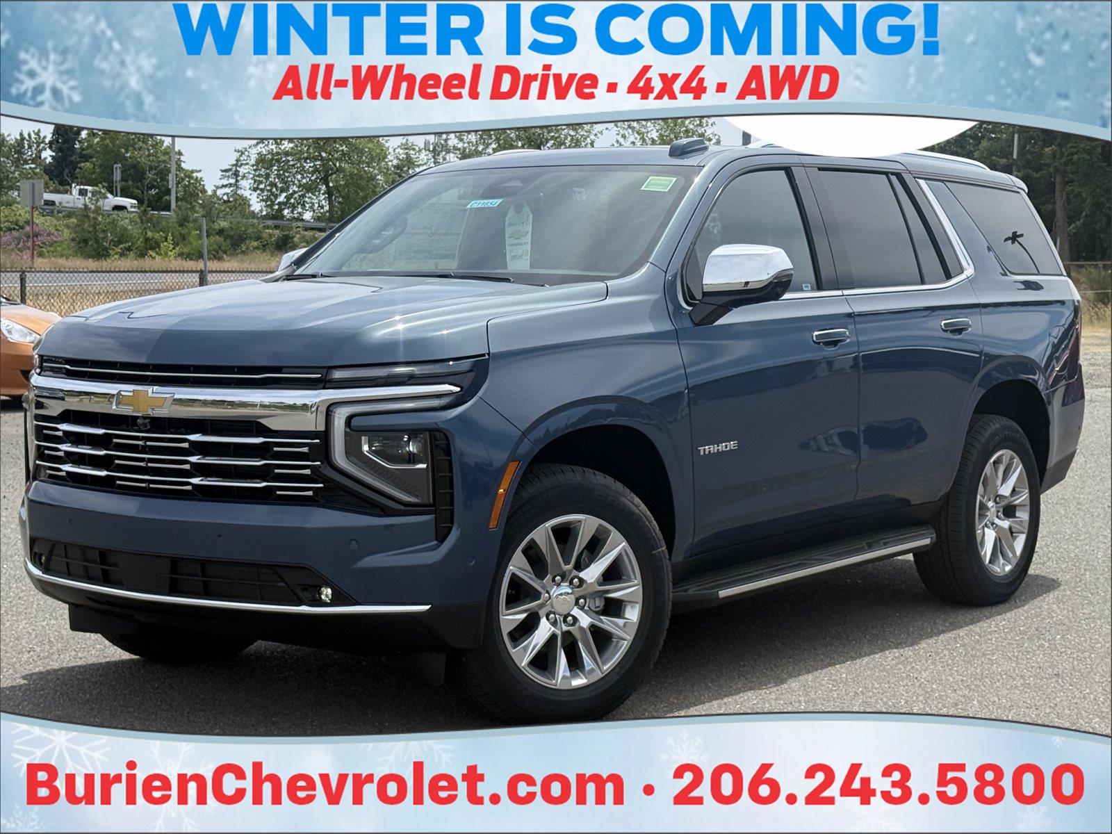 Lakeshore Blue Metallic 2026 Chevrolet Tahoe SUV / Crossover Four-Wheel Drive Automatic