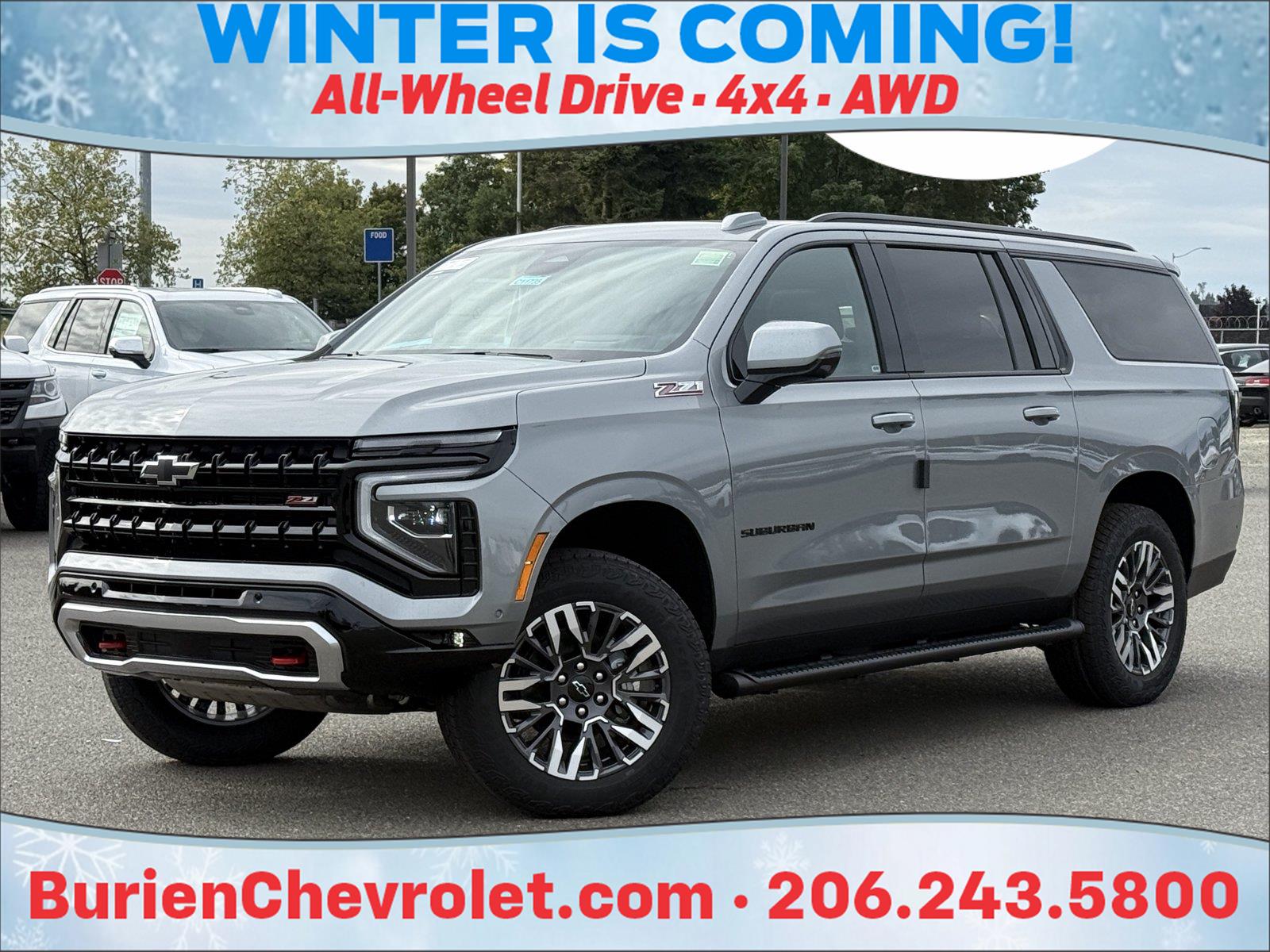 Sterling Gray Metallic 2026 Chevrolet Suburban SUV / Crossover Four-Wheel Drive Automatic