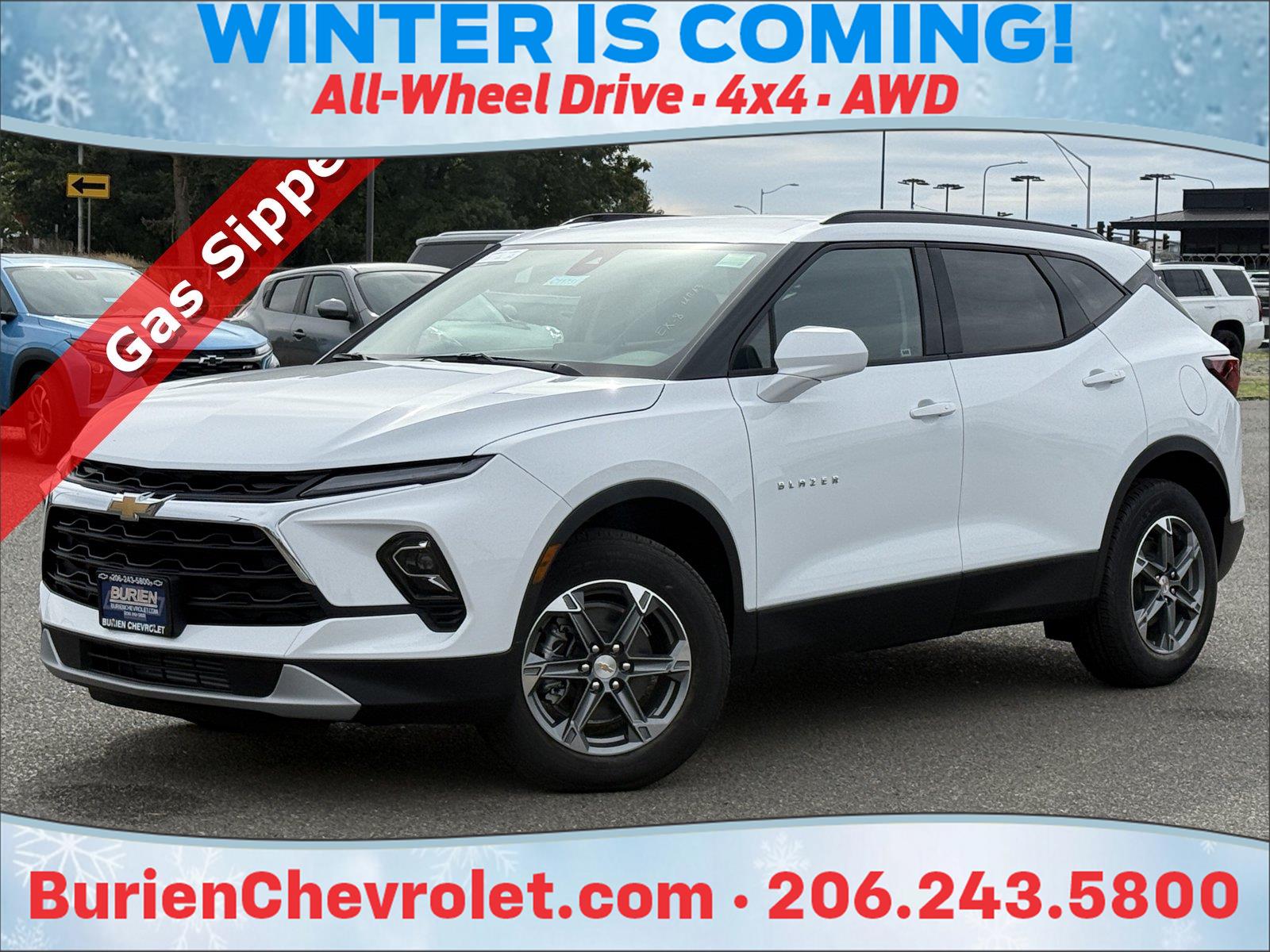 Summit White 2026 Chevrolet Blazer SUV / Crossover  9-Speed Automatic