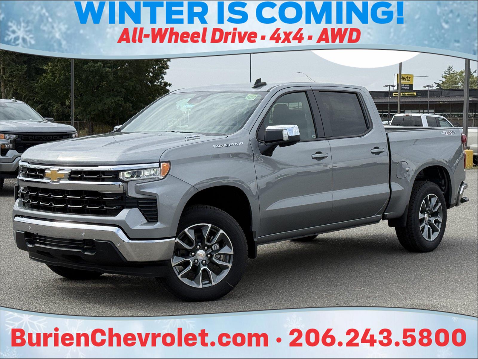 Sterling Gray Metallic 2026 Chevrolet Silverado 1500 Pickup Truck Four-Wheel Drive 8-Speed Automatic