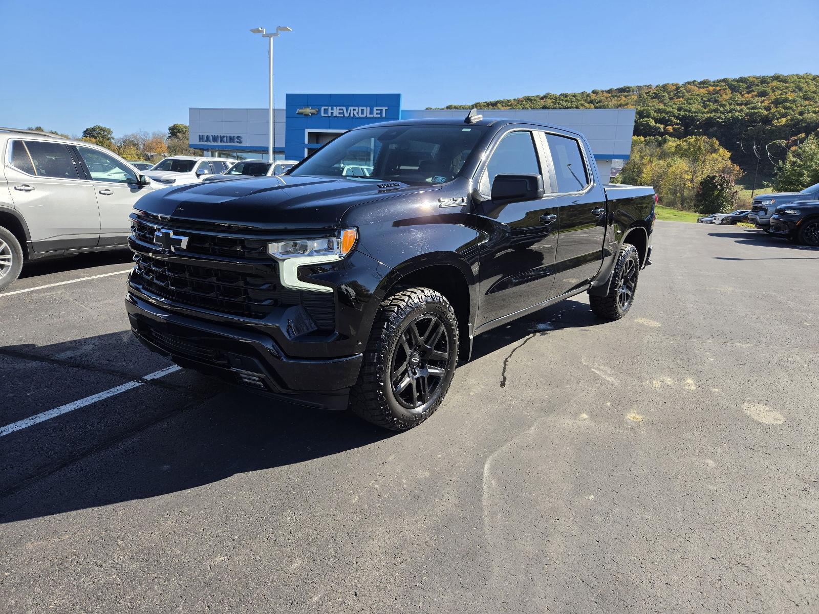 Black 2023 Chevrolet Silverado 1500 Pickup Truck Four-Wheel Drive Automatic