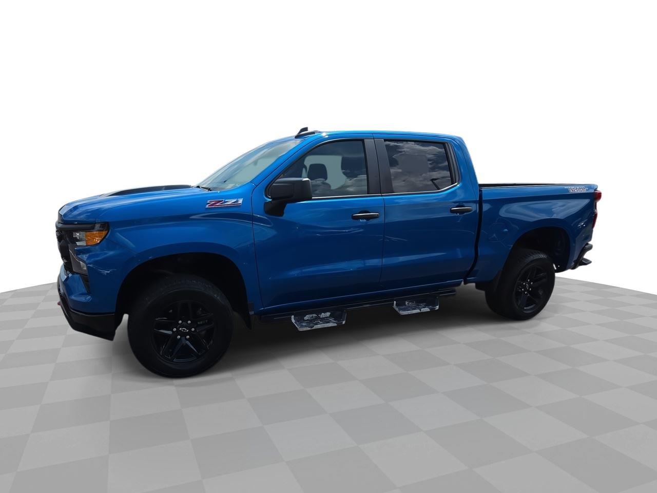 Glacier Blue Metallic 2022 Chevrolet Silverado 1500 Pickup Truck Four-Wheel Drive Automatic