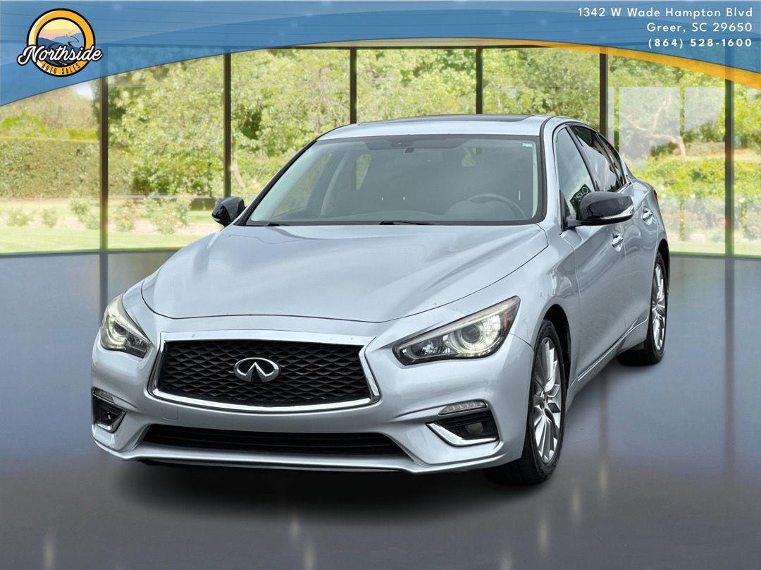 Gray (Liquid Platinum) 2018 INFINITI Q50 3.0t Luxe AWD Sedan All-Wheel Drive Automatic