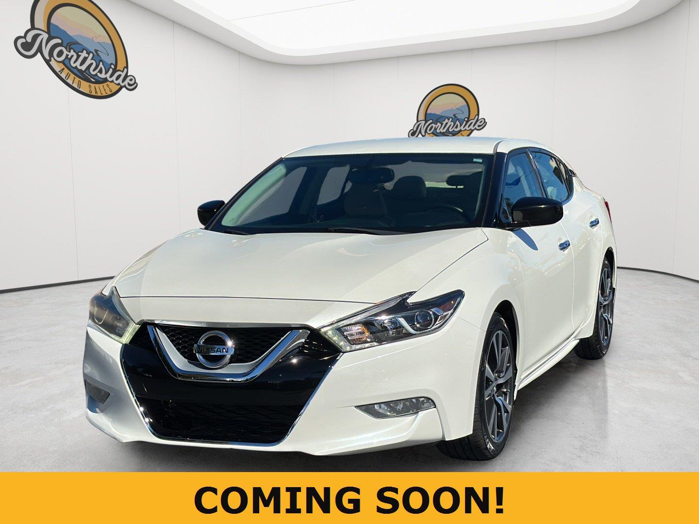 Pearl White 2017 Nissan Maxima Sedan Front-Wheel Drive Continuously Variable Transmission