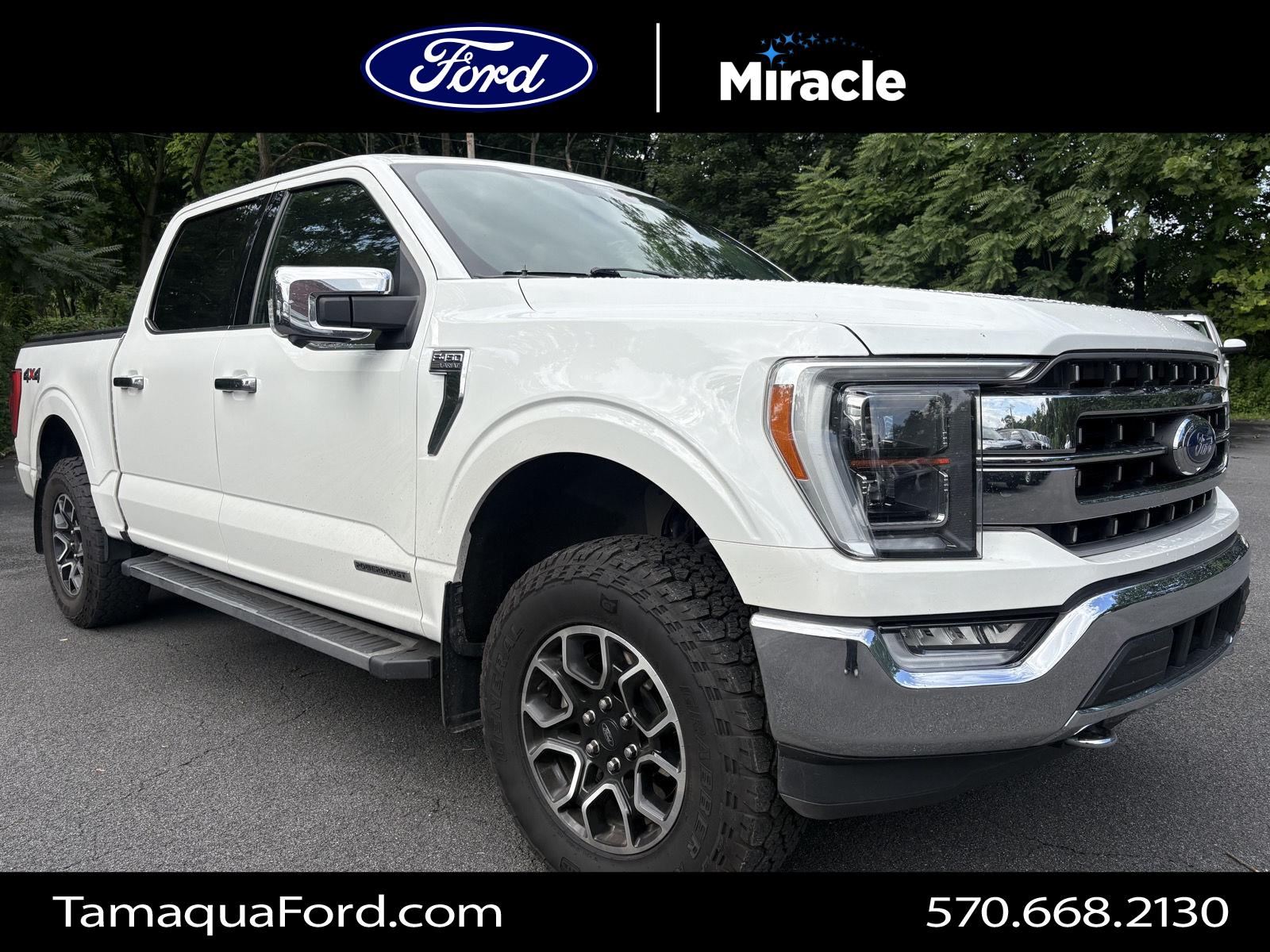 Star White Metallic Tri-Coat 2021 Ford F-150 Pickup Truck Four-Wheel Drive Automatic