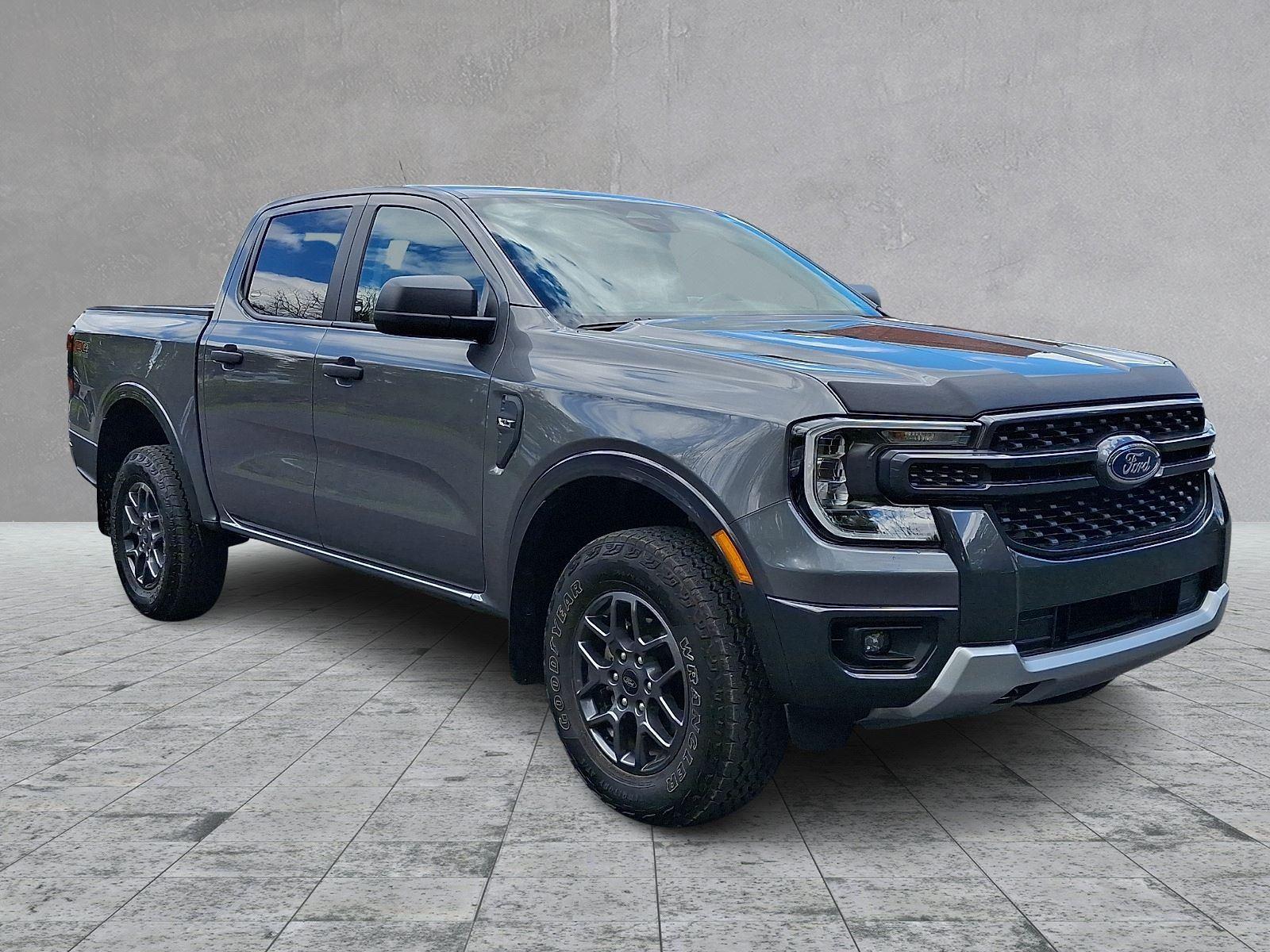 Carbonized Gray Metallic 2024 Ford Ranger XLT SuperCrew 4WD Pickup Truck Four-Wheel Drive Automatic