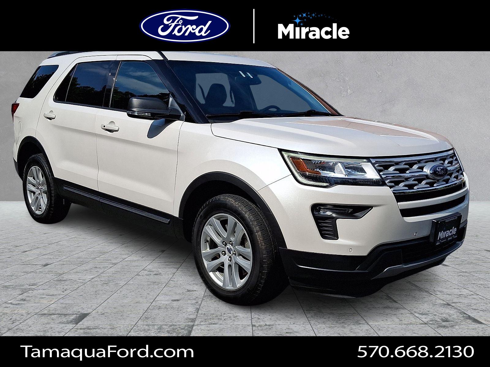 White Platinum Metallic Tri-Coat 2019 Ford Explorer SUV / Crossover All-Wheel Drive 6-Speed Automatic