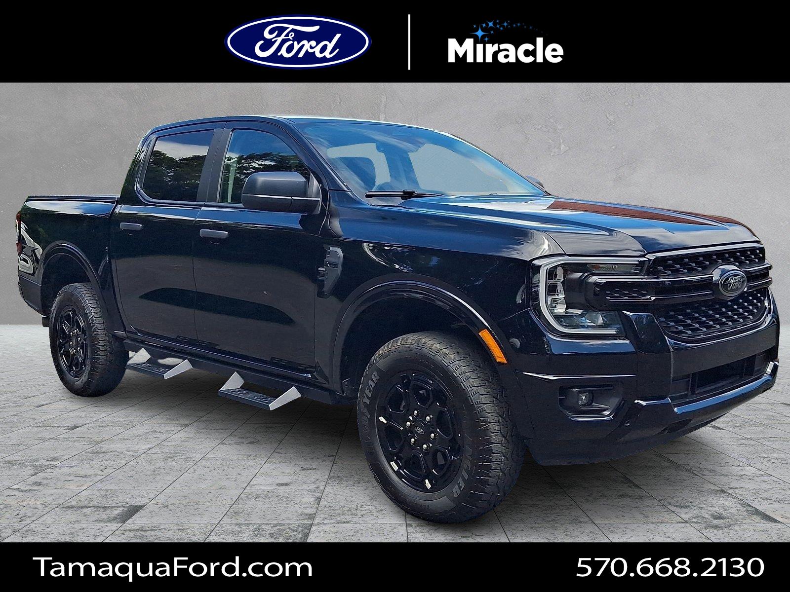 Shadow Black 2025 Ford Ranger Pickup Truck Four-Wheel Drive Automatic