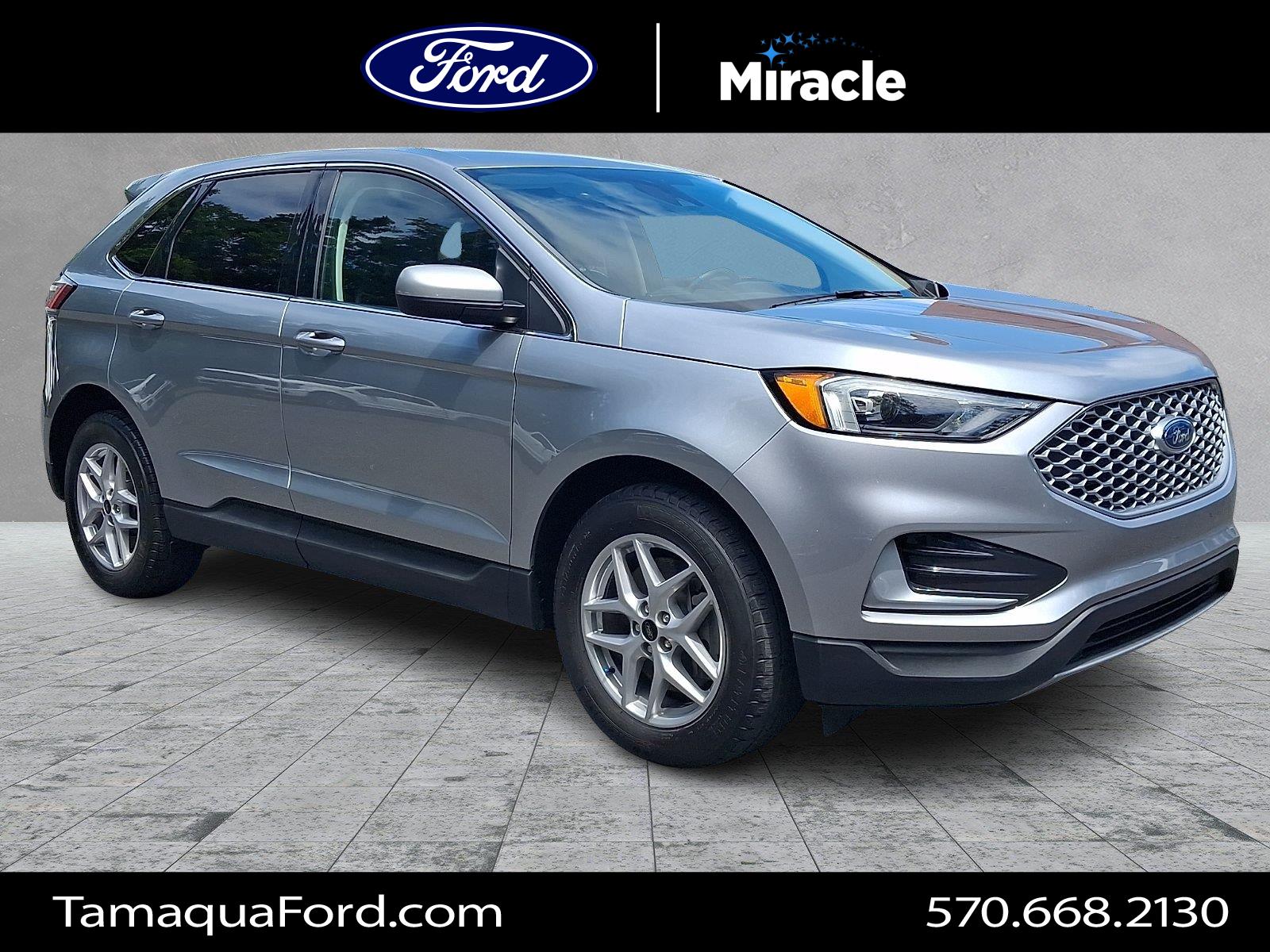 Iconic Silver Metallic 2024 Ford Edge SUV / Crossover All-Wheel Drive 8-Speed Automatic