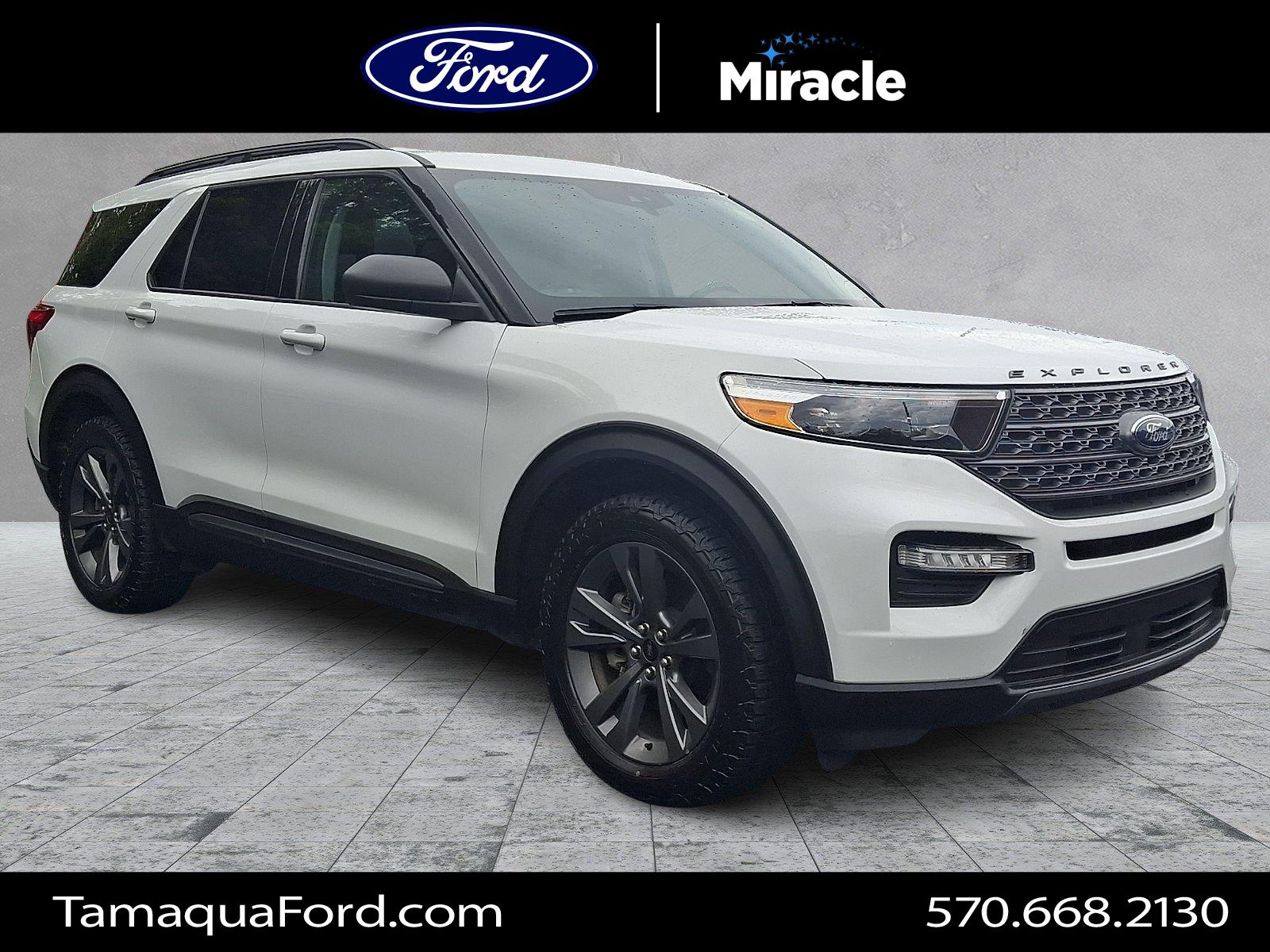 Oxford White 2021 Ford Explorer SUV / Crossover All-Wheel Drive Automatic