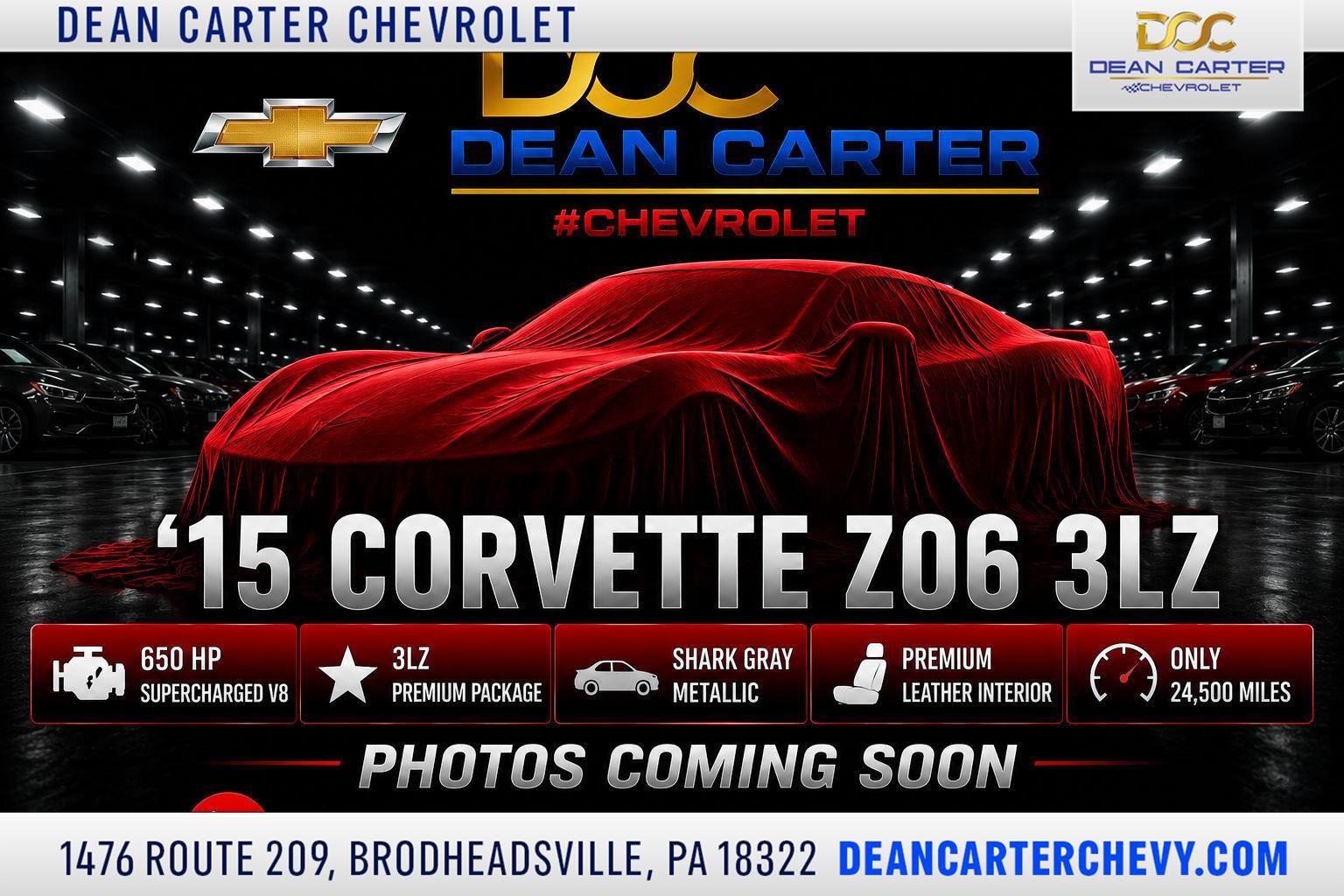 Shark Gray Metallic 2015 Chevrolet Corvette Z06 3LZ Coupe RWD Coupe Rear-Wheel Drive 8-Speed Automatic