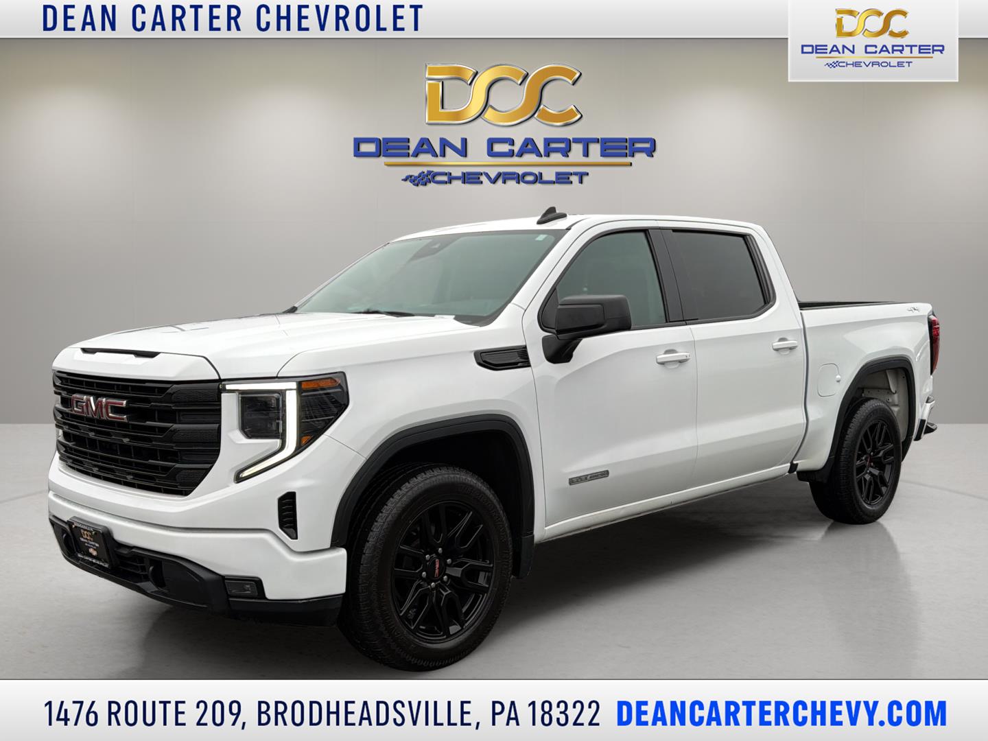 Summit White 2022 GMC Sierra 1500 Elevation Crew Cab 4WD Pickup Truck Four-Wheel Drive 8-Speed Automatic