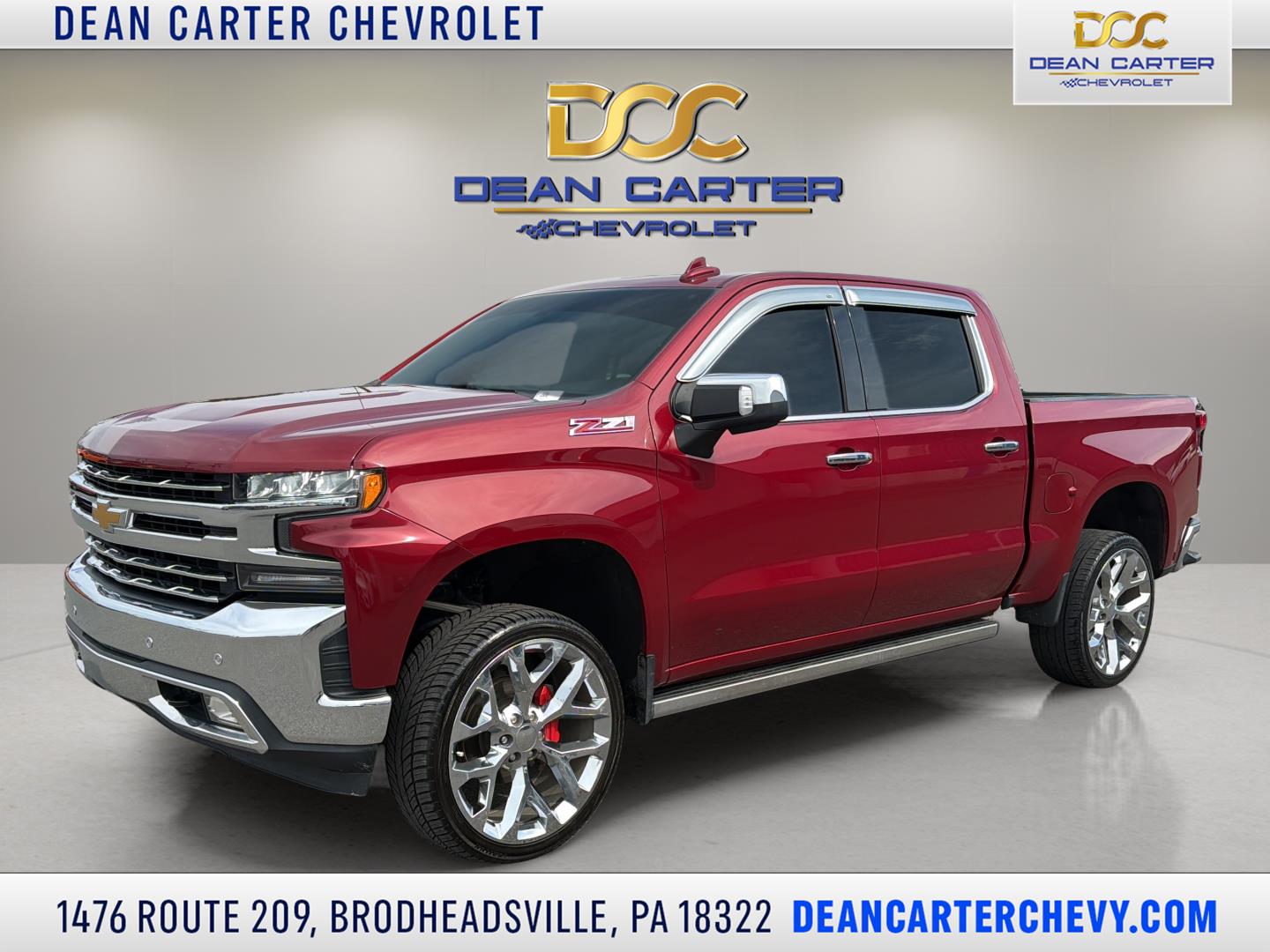 Cajun Red Tintcoat 2020 Chevrolet Silverado 1500 LTZ Crew Cab 4WD Pickup Truck Four-Wheel Drive 8-Speed Automatic