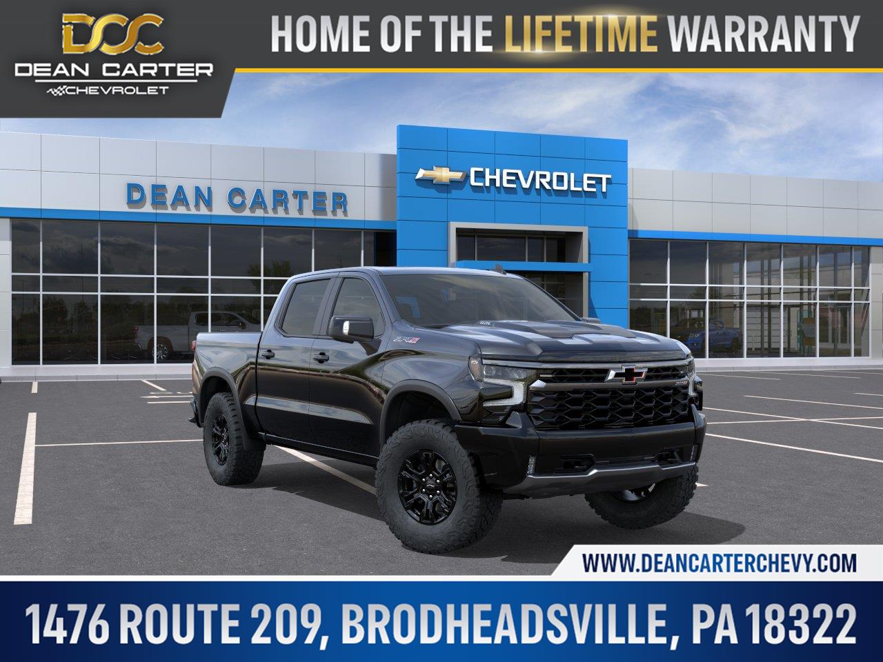 Black 2026 Chevrolet Silverado 1500 ZR2 Crew Cab 4WD Pickup Truck Four-Wheel Drive Automatic