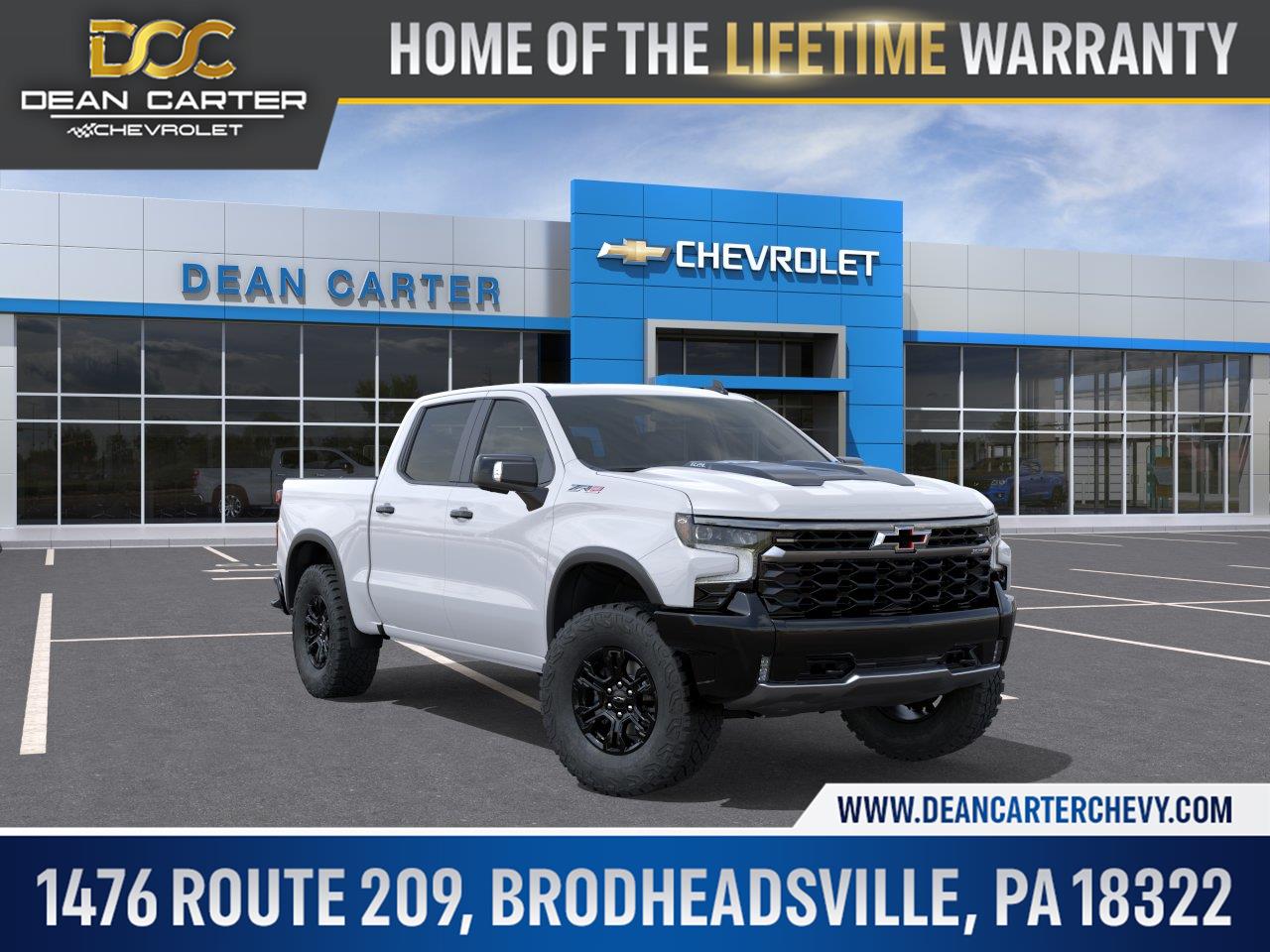 Summit White 2026 Chevrolet Silverado 1500 ZR2 Crew Cab 4WD Pickup Truck Four-Wheel Drive Automatic