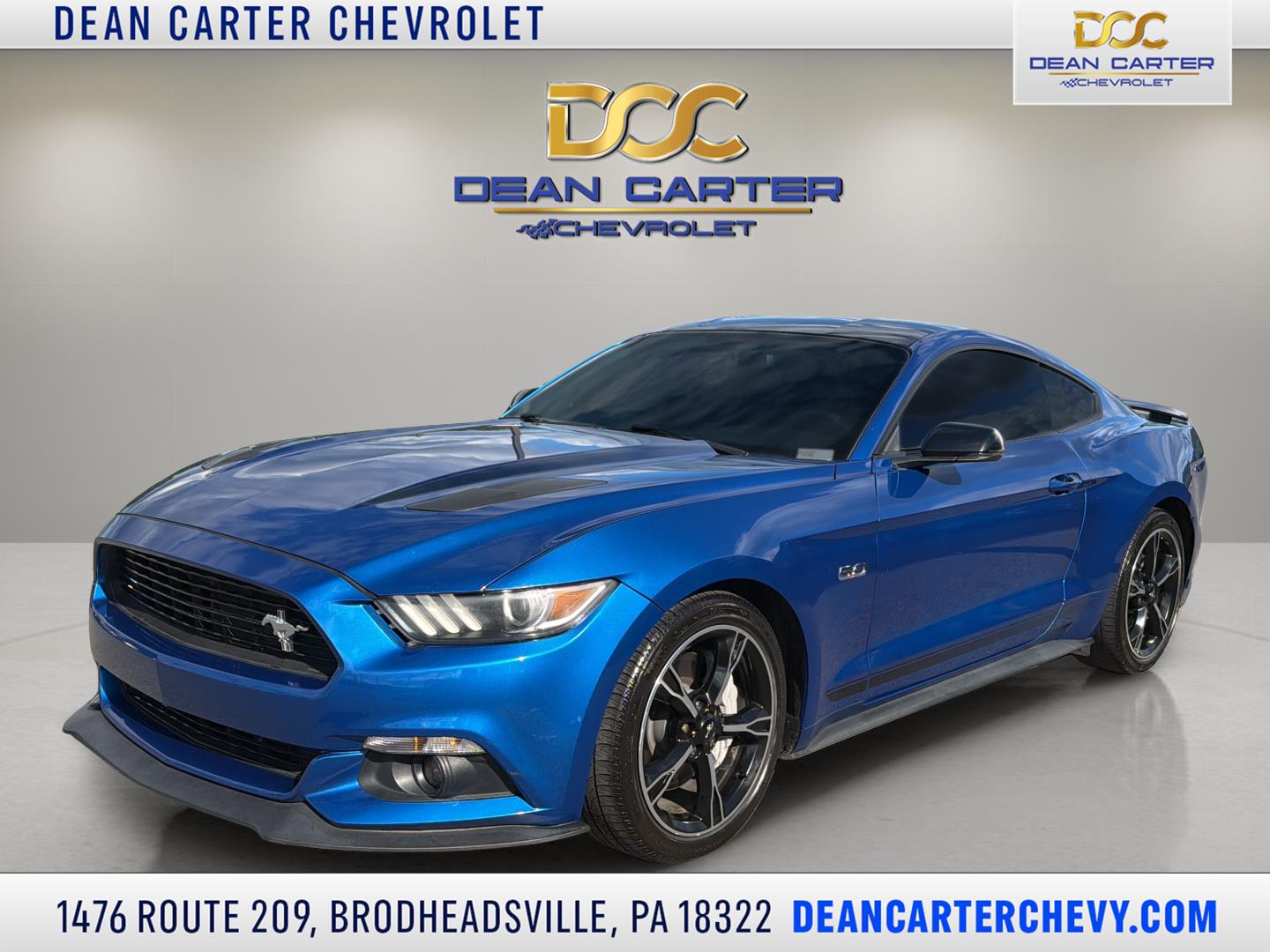 Lightning Blue Metallic 2017 Ford Mustang Coupe Rear-Wheel Drive 6-Speed Manual
