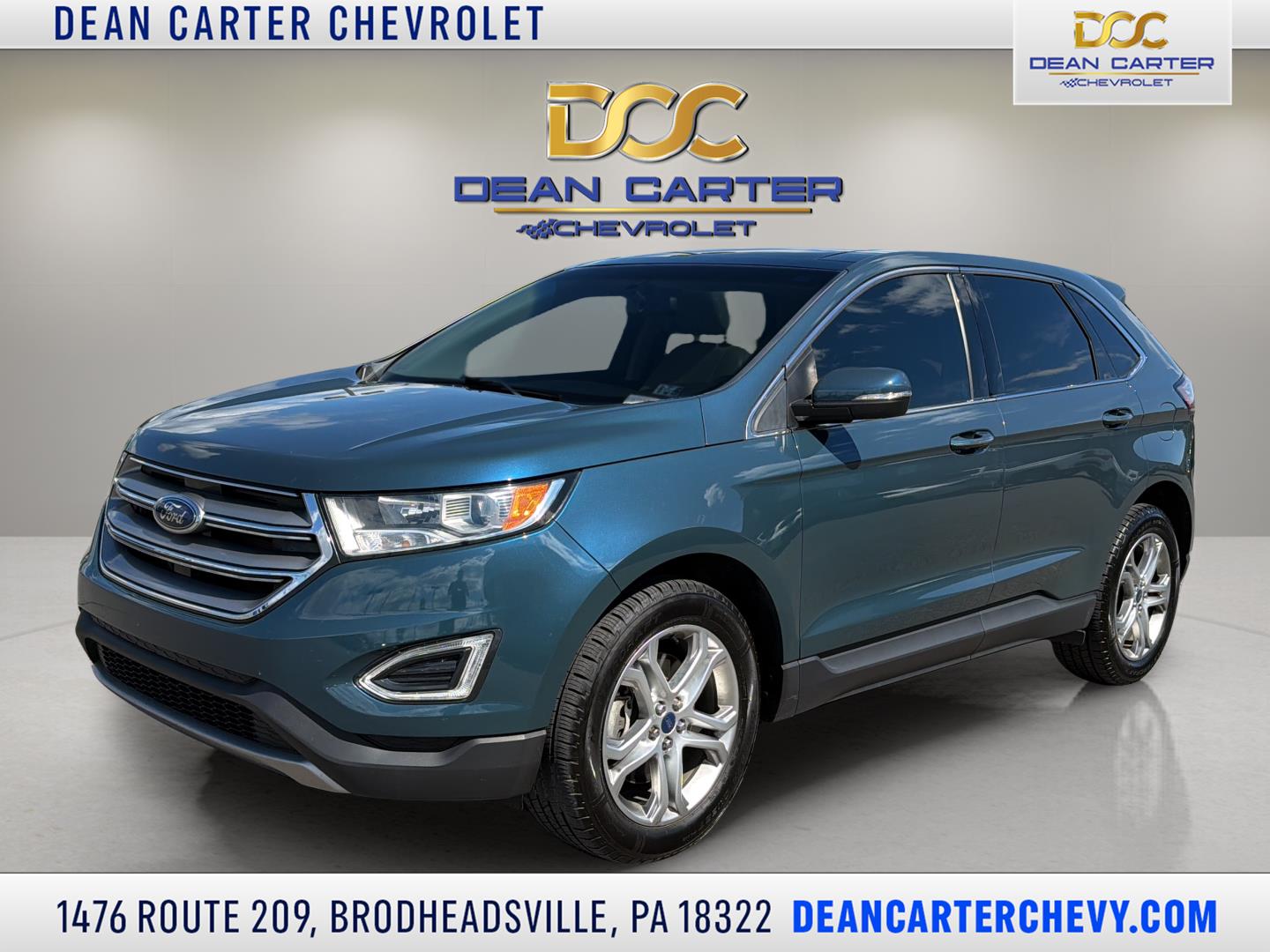 Too Good To Be Blue Metallic 2016 Ford Edge Titanium AWD SUV / Crossover All-Wheel Drive 6-Speed Automatic