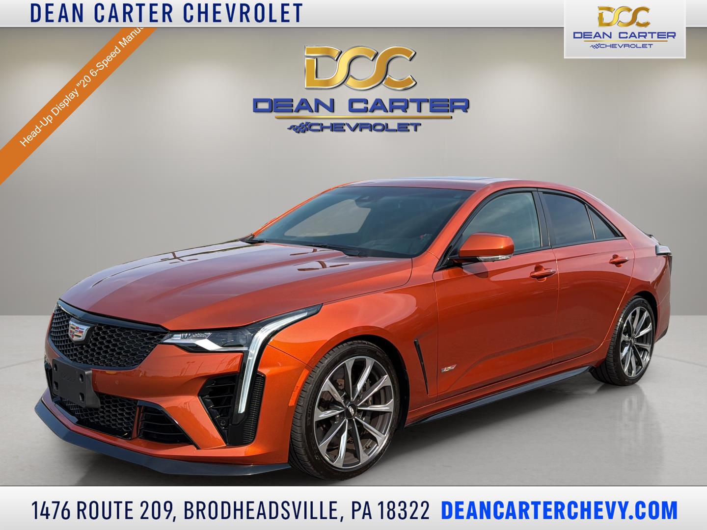 Blaze Orange Metallic 2023 Cadillac CT4-V Blackwing Sedan Rear-Wheel Drive 6-Speed Manual