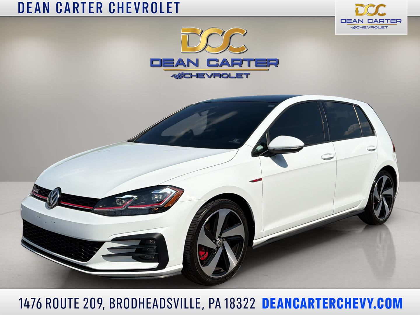 Pure White 2019 Volkswagen Golf GTI Hatchback Front-Wheel Drive Automatic