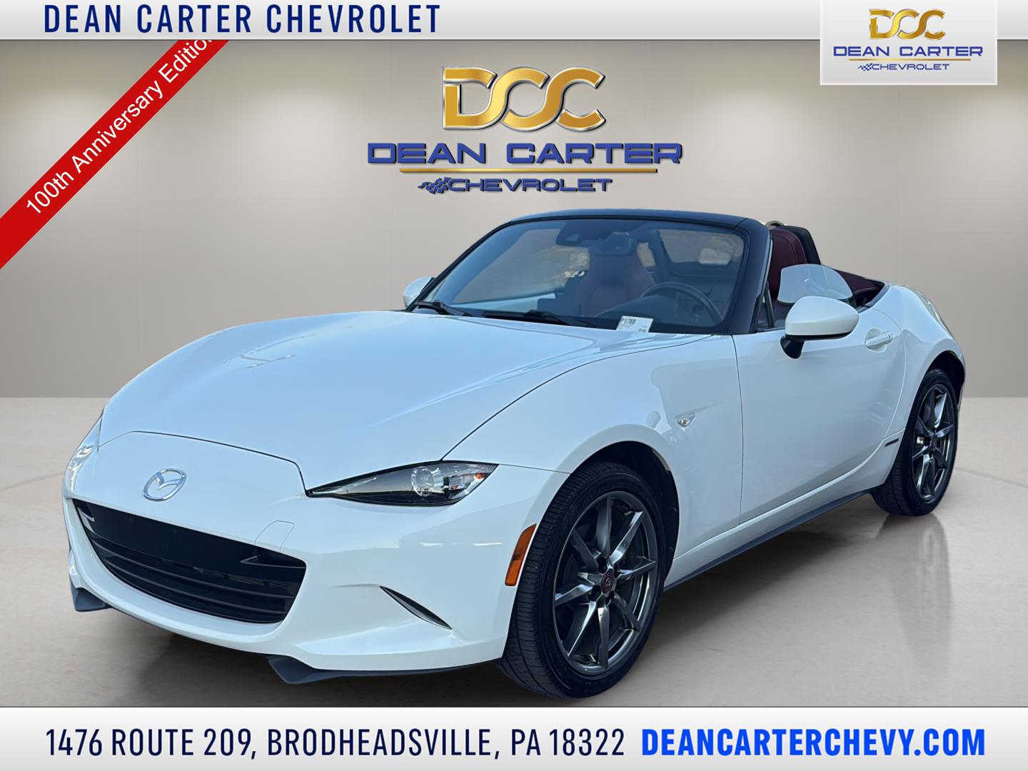 Snowflake White Pearl Mica 2020 Mazda MX-5 Miata Convertible Rear-Wheel Drive Manual