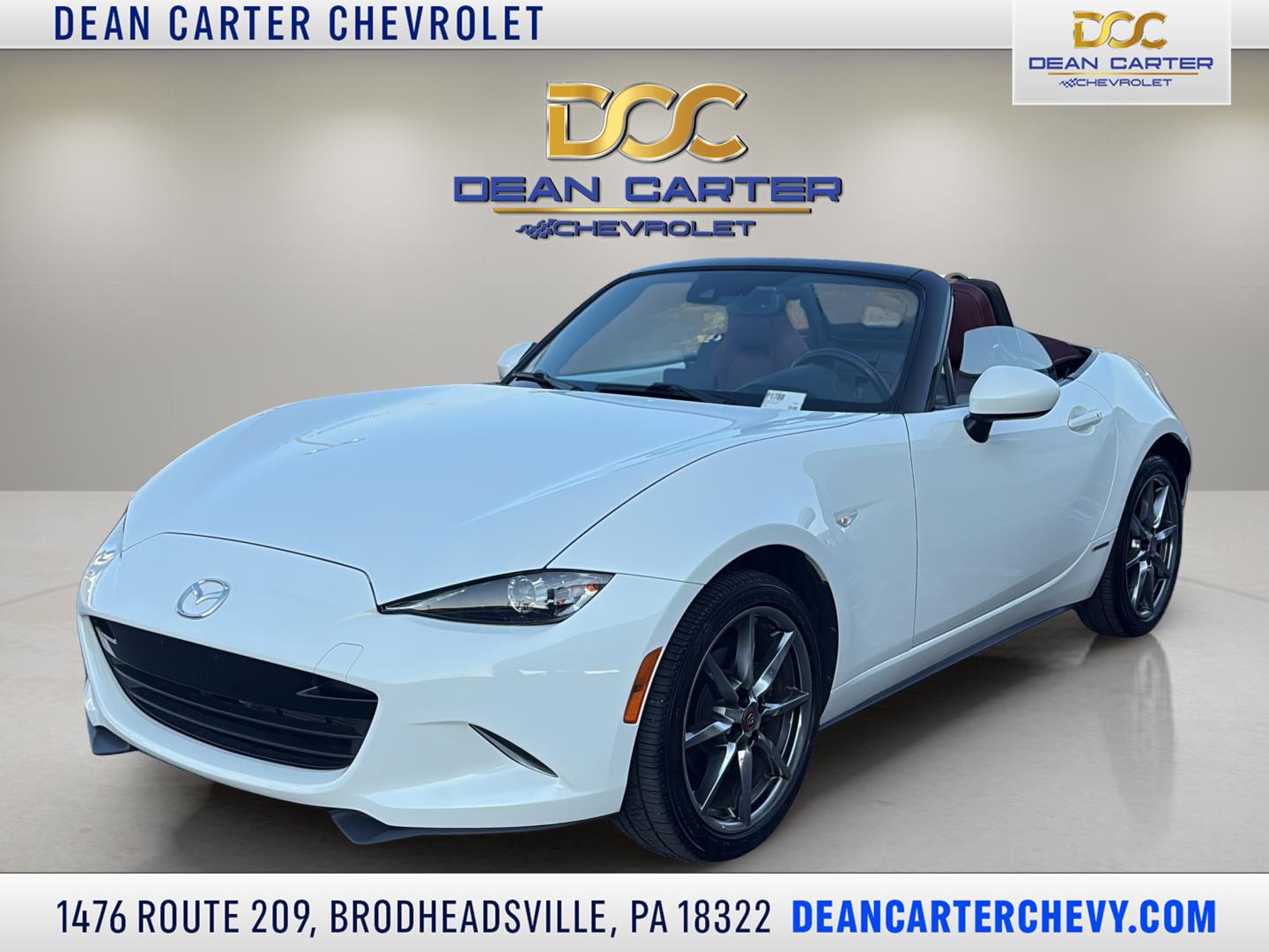 Snowflake White Pearl Mica 2020 Mazda MX-5 Miata Convertible Rear-Wheel Drive Manual