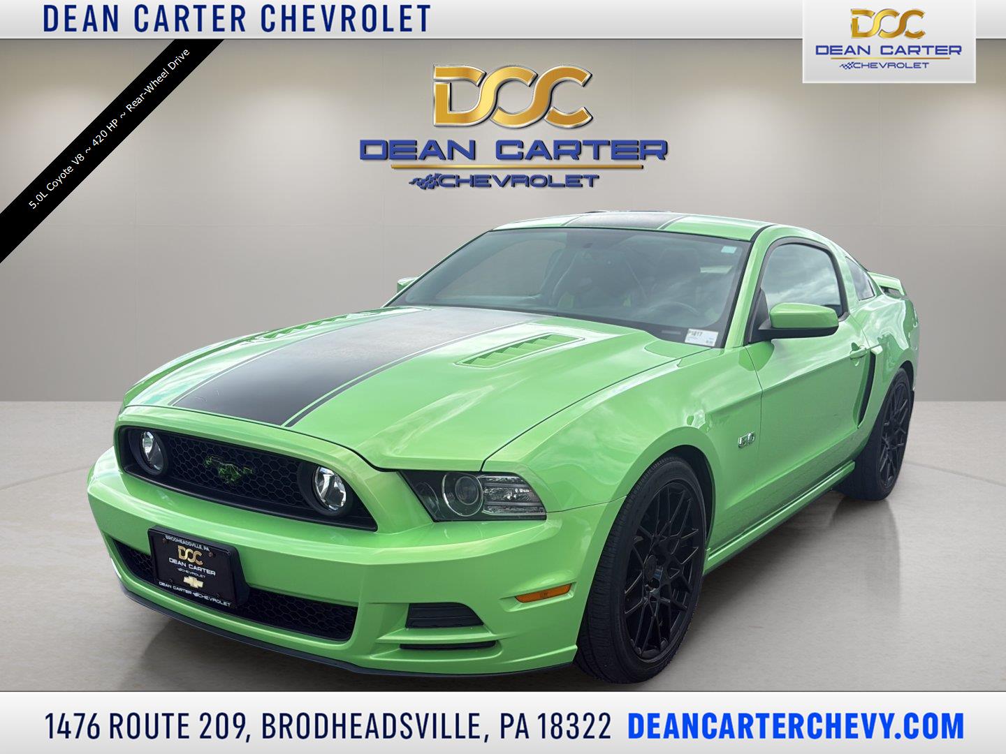 Gotta Have It Green Metallic Tri-Coat 2013 Ford Mustang Coupe Rear-Wheel Drive 6-Speed Manual