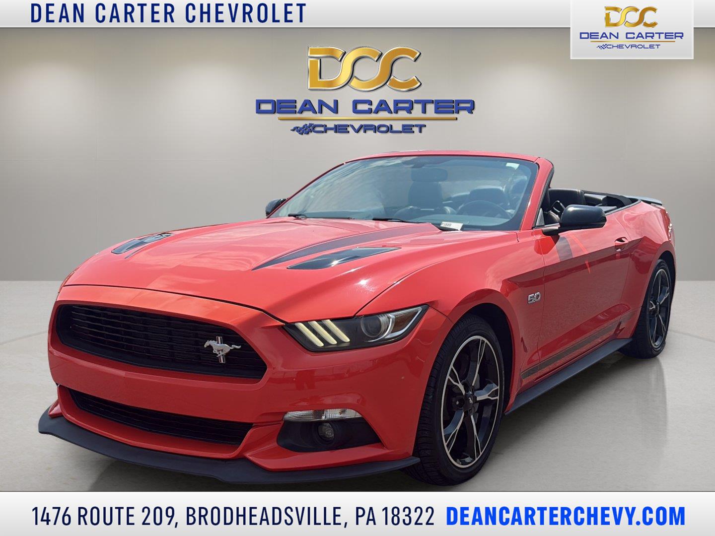 Competition Orange 2016 Ford Mustang Convertible Rear-Wheel Drive 6-Speed Manual
