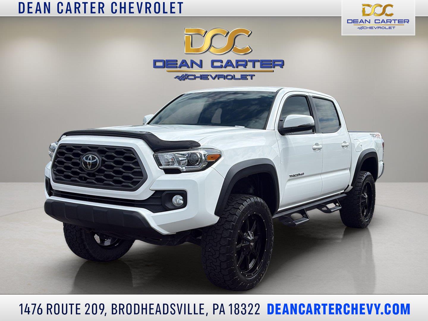 White 2022 Toyota Tacoma Pickup Truck Four-Wheel Drive Manual