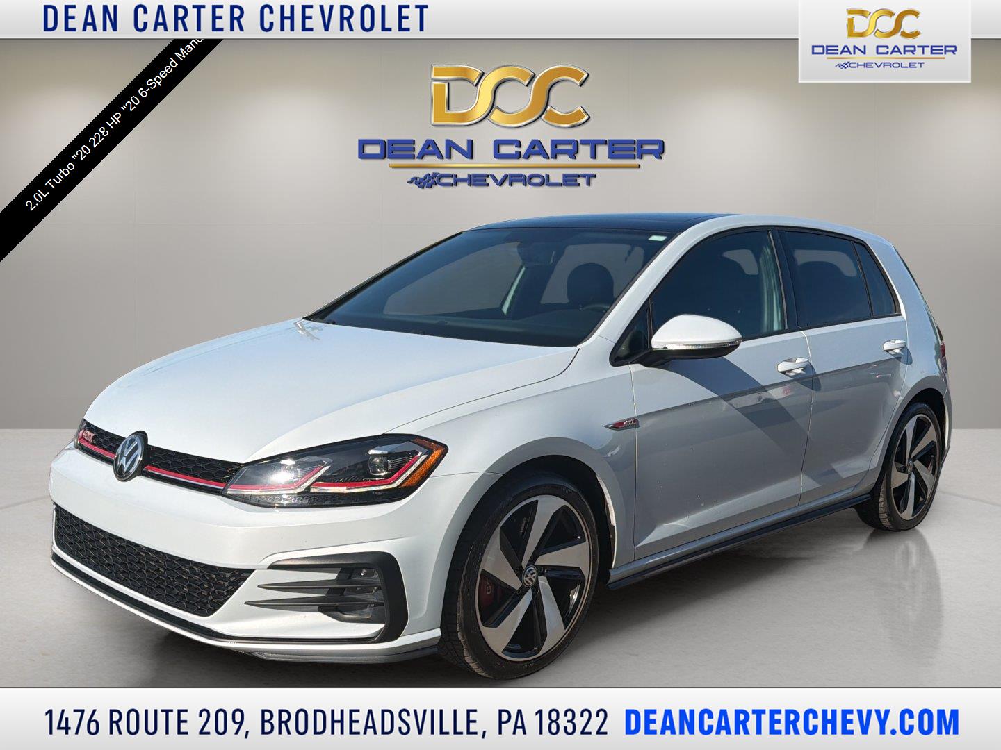 White Silver Metallic 2020 Volkswagen Golf GTI Hatchback Front-Wheel Drive Manual