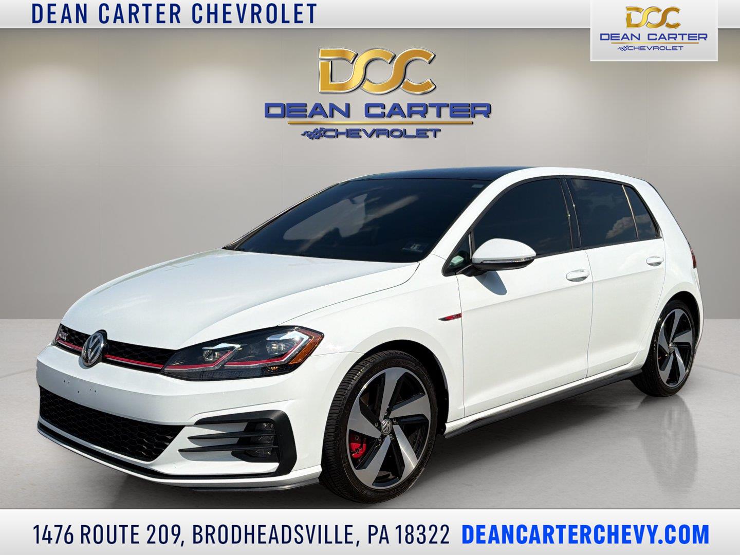 Pure White 2019 Volkswagen Golf GTI Hatchback Front-Wheel Drive Automatic