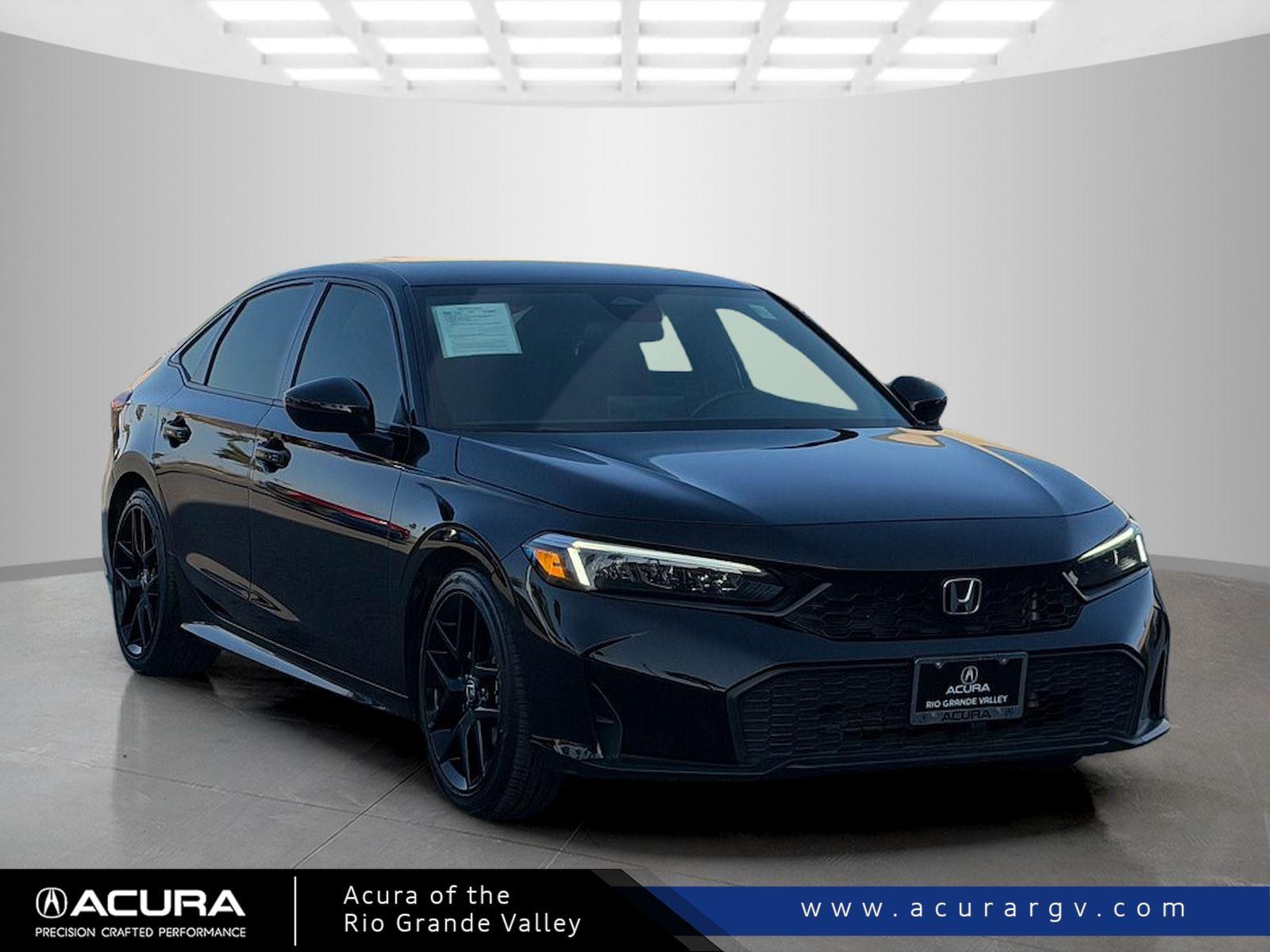 Crystal Black Pearl 2025 Honda Civic Sport FWD Sedan Front-Wheel Drive Continuously Variable Transmission