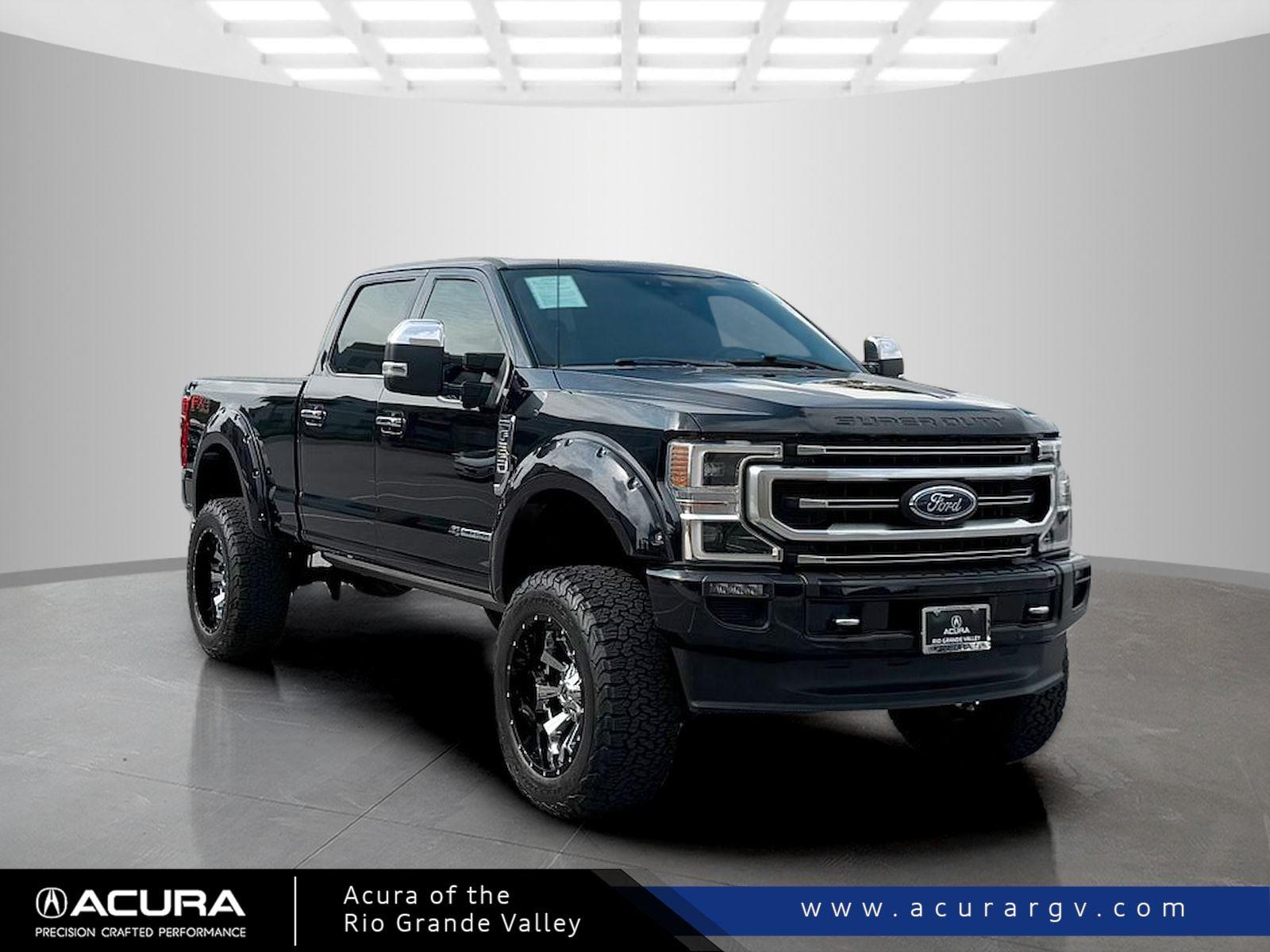 Agate Black 2021 Ford F-250 Super Duty Platinum Crew Cab 4WD Pickup Truck Four-Wheel Drive Automatic