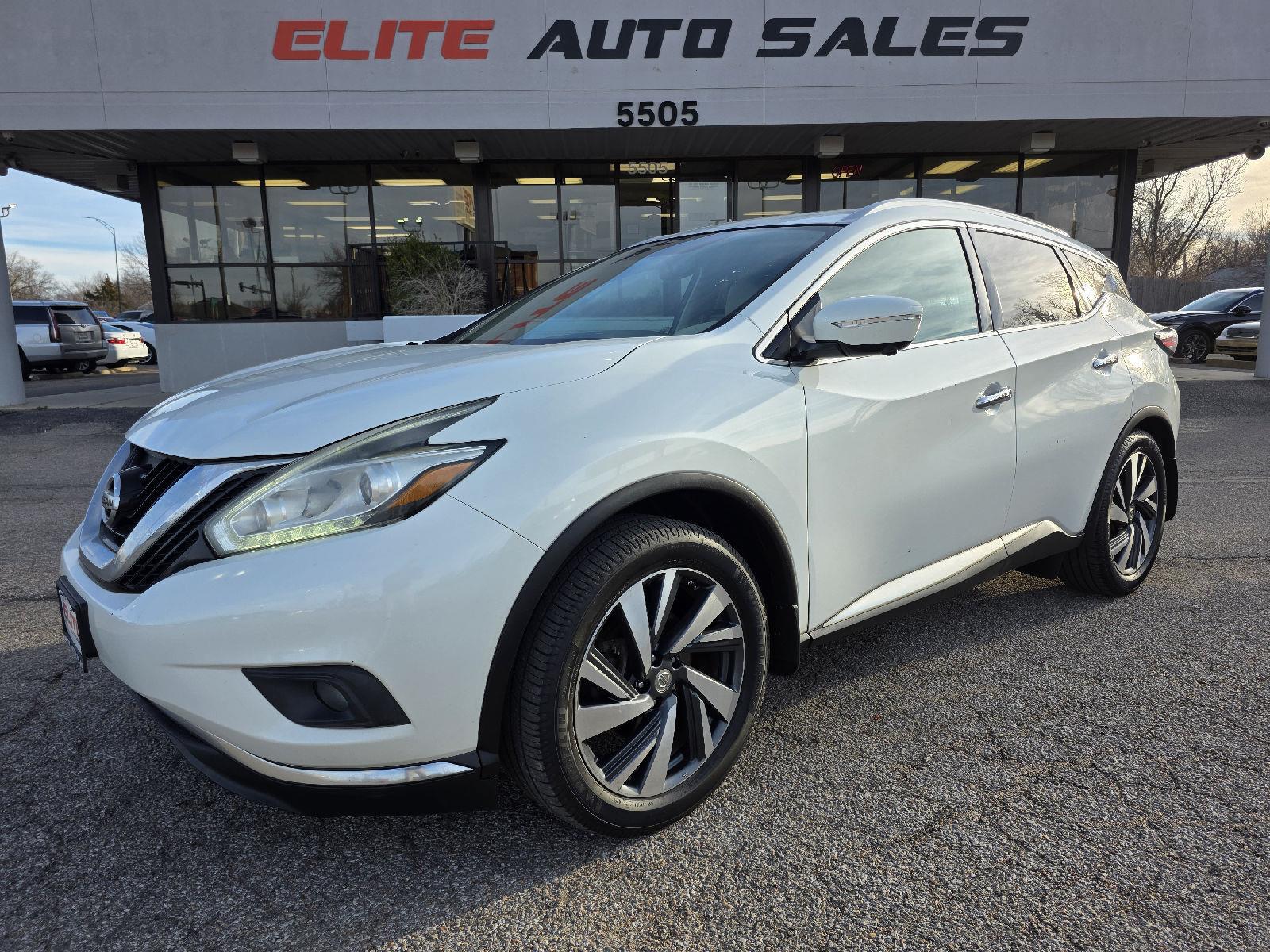 Pearl White 2015 Nissan Murano Platinum SUV / Crossover Front-Wheel Drive Continuously Variable Transmission