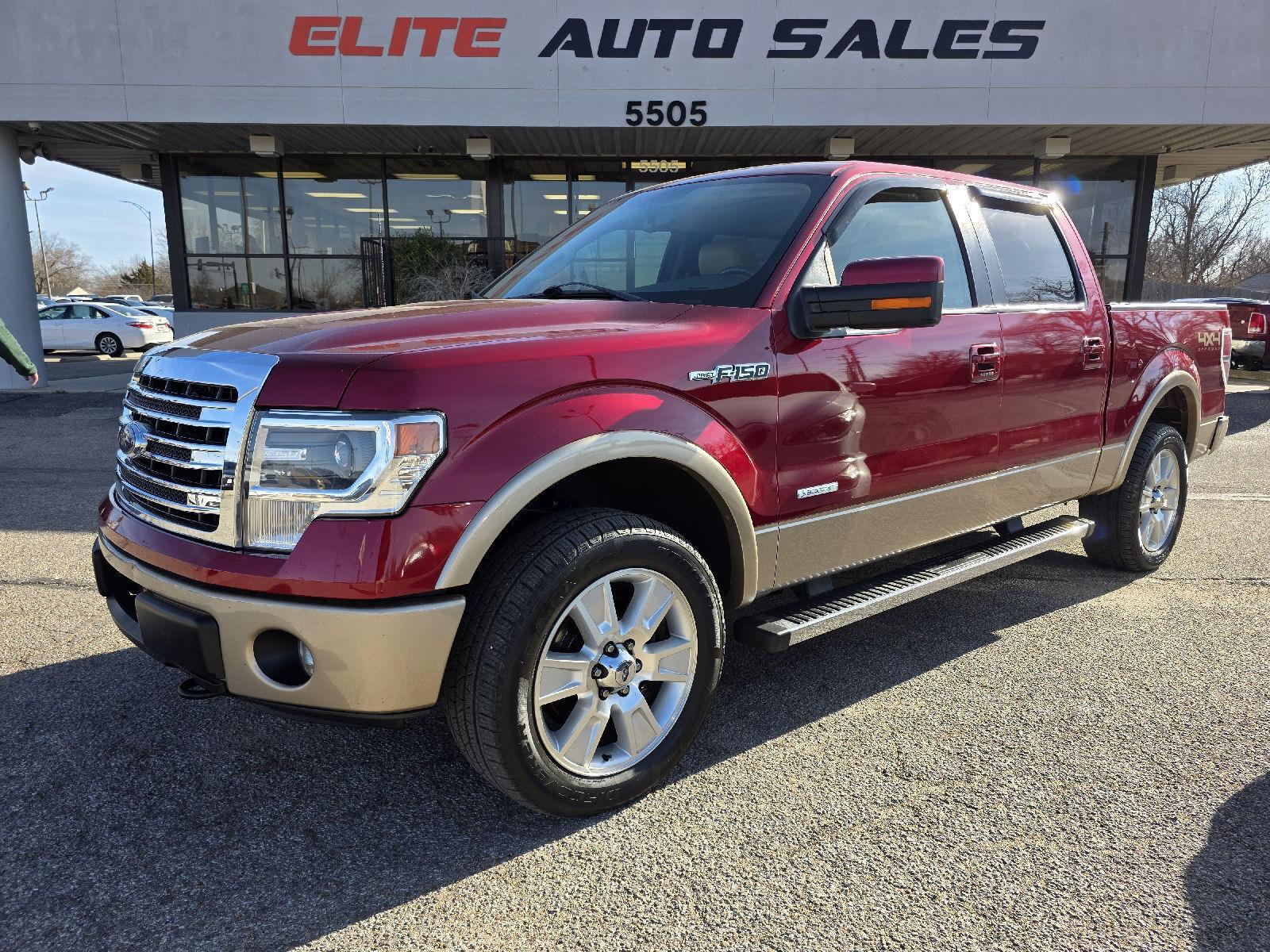 Ruby Red Metallic Tinted Clearcoat 2013 Ford F-150 Lariat SuperCrew 4WD Pickup Truck Four-Wheel Drive 6-Speed Automatic Overdrive
