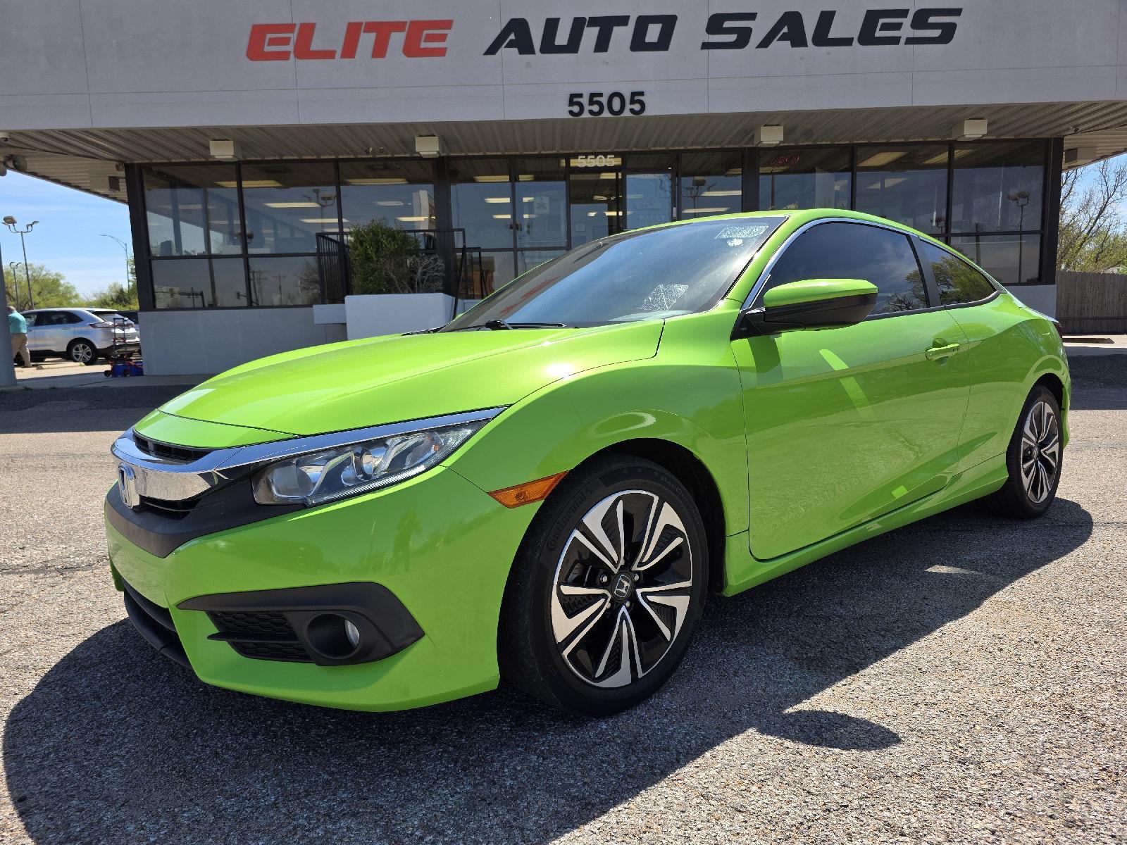 Energy Green Pearl 2016 Honda Civic Coupe EX-T Coupe Front-Wheel Drive Continuously Variable Transmission