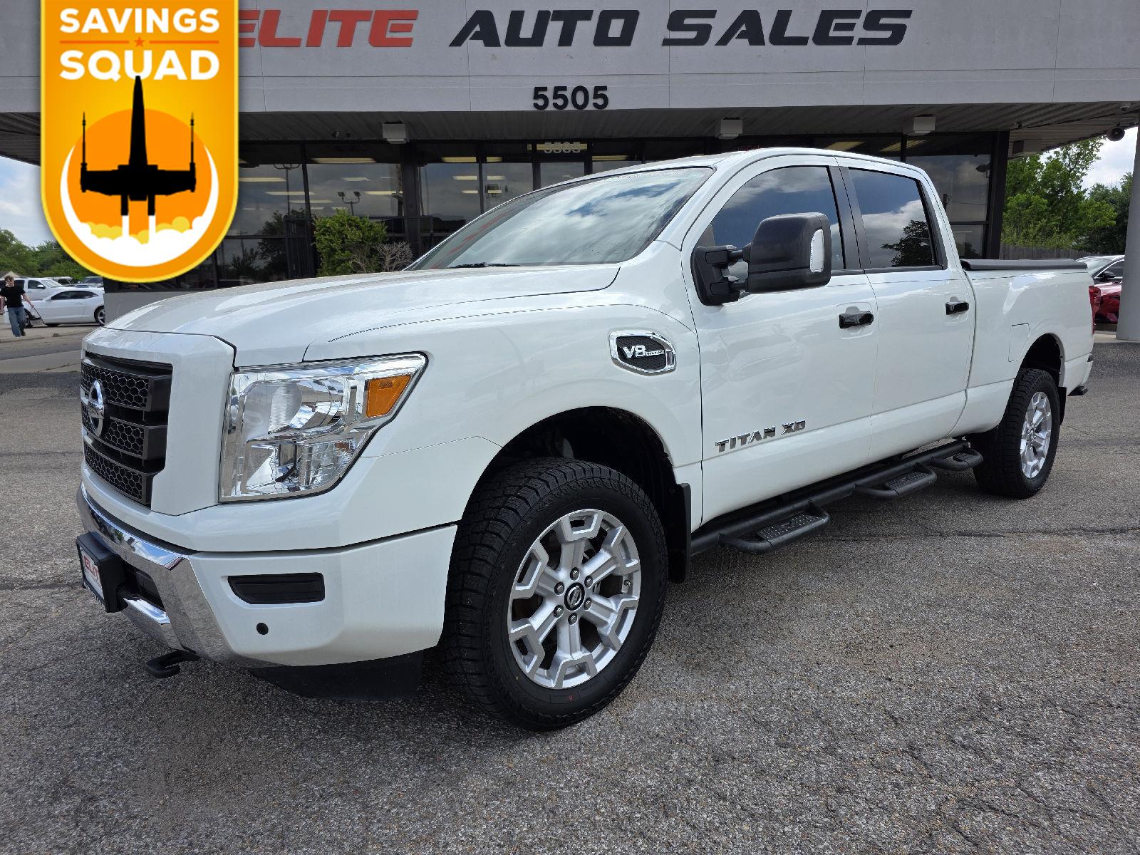 Glacier White 2022 Nissan Titan Pickup Truck Automatic