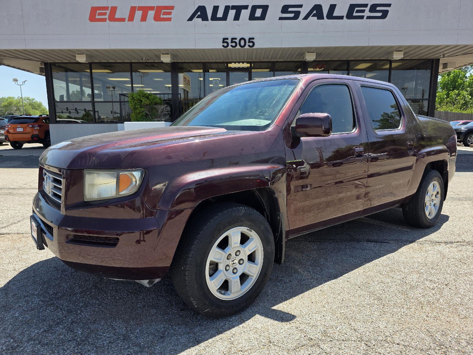 Red (BURGUNDY) 2008 Honda Ridgeline RTL Pickup Truck Four-Wheel Drive Automatic