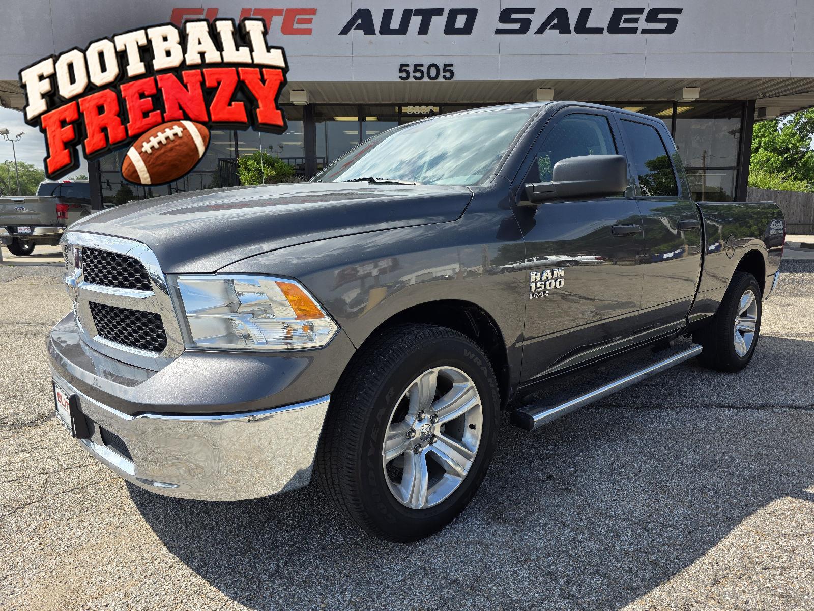 Gray (Granite Crystal Metallic Clearcoat) 2019 RAM 1500 Pickup Truck Four-Wheel Drive 8-Speed Automatic