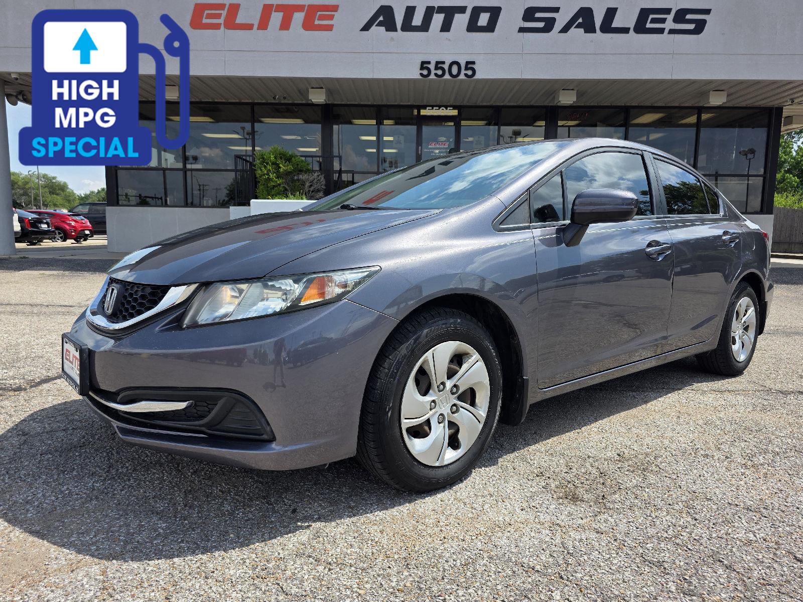 2014 Honda Civic LX Sedan Front-Wheel Drive Continuously Variable Transmission