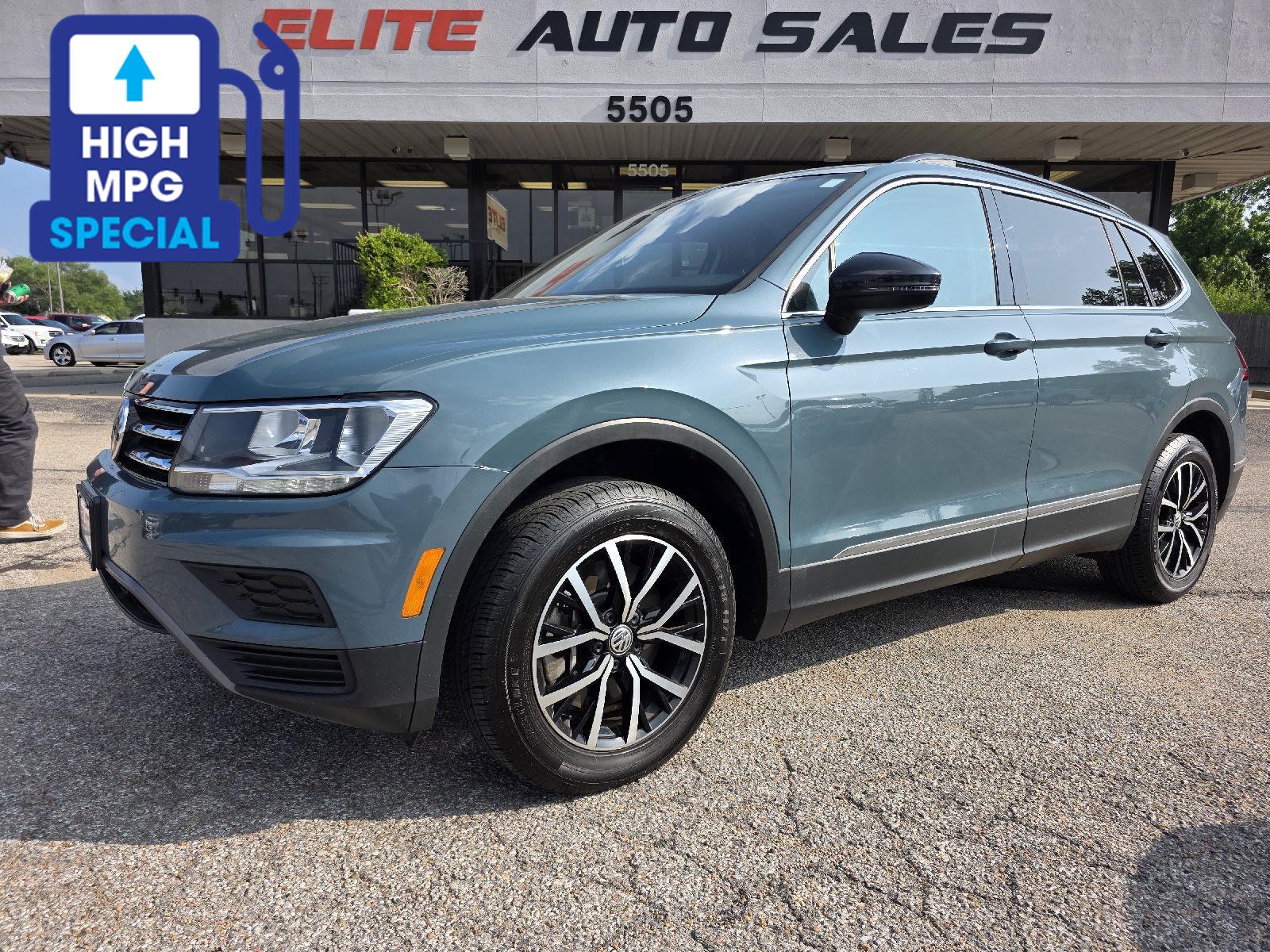 Atlantic Blue Metallic 2021 Volkswagen Tiguan SUV / Crossover All-Wheel Drive Automatic