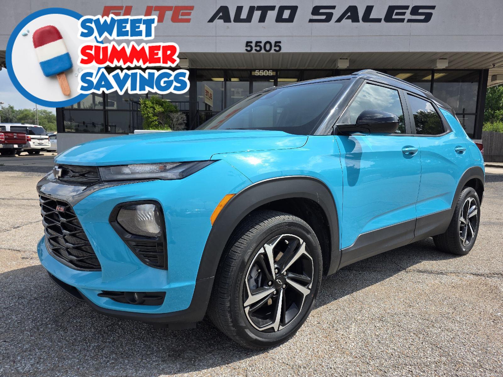 Oasis Blue 2021 Chevrolet Trailblazer SUV / Crossover Four-Wheel Drive 9-Speed Automatic