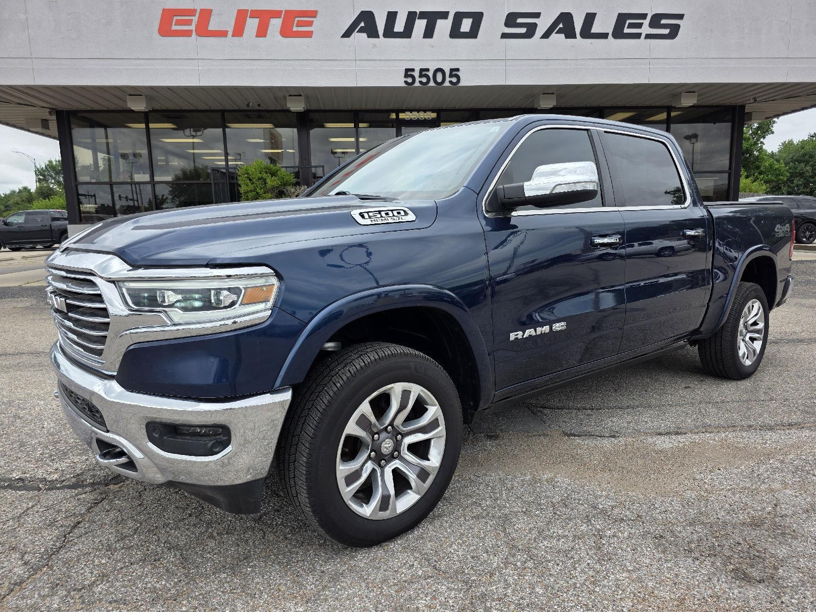 Patriot Blue Pearlcoat 2019 RAM 1500 Pickup Truck Four-Wheel Drive 8-Speed Automatic