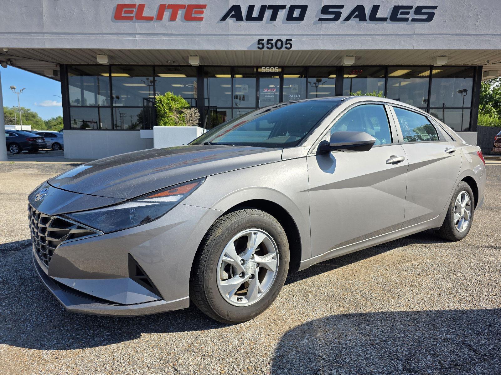 Portofino Gray 2021 Hyundai Elantra Sedan Front-Wheel Drive Continuously Variable Transmission