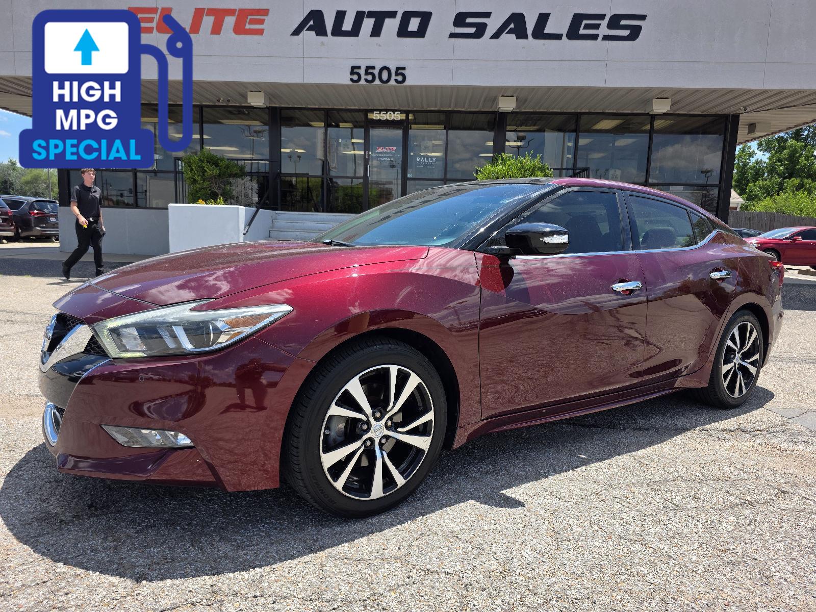 Carnelian Red 2018 Nissan Maxima Sedan Front-Wheel Drive Continuously Variable Transmission