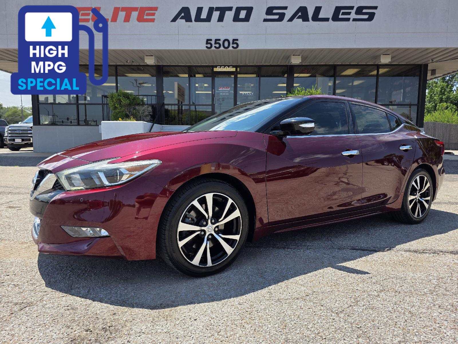 Carnelian Red 2018 Nissan Maxima Sedan Front-Wheel Drive Continuously Variable Transmission
