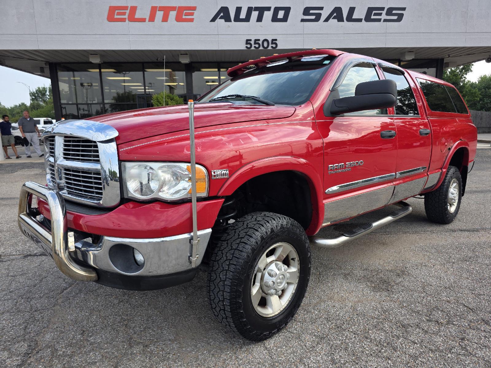 Flame Red Clearcoat 2005 Dodge RAM 2500 Pickup Truck Four-Wheel Drive 5-Speed Automatic Overdrive