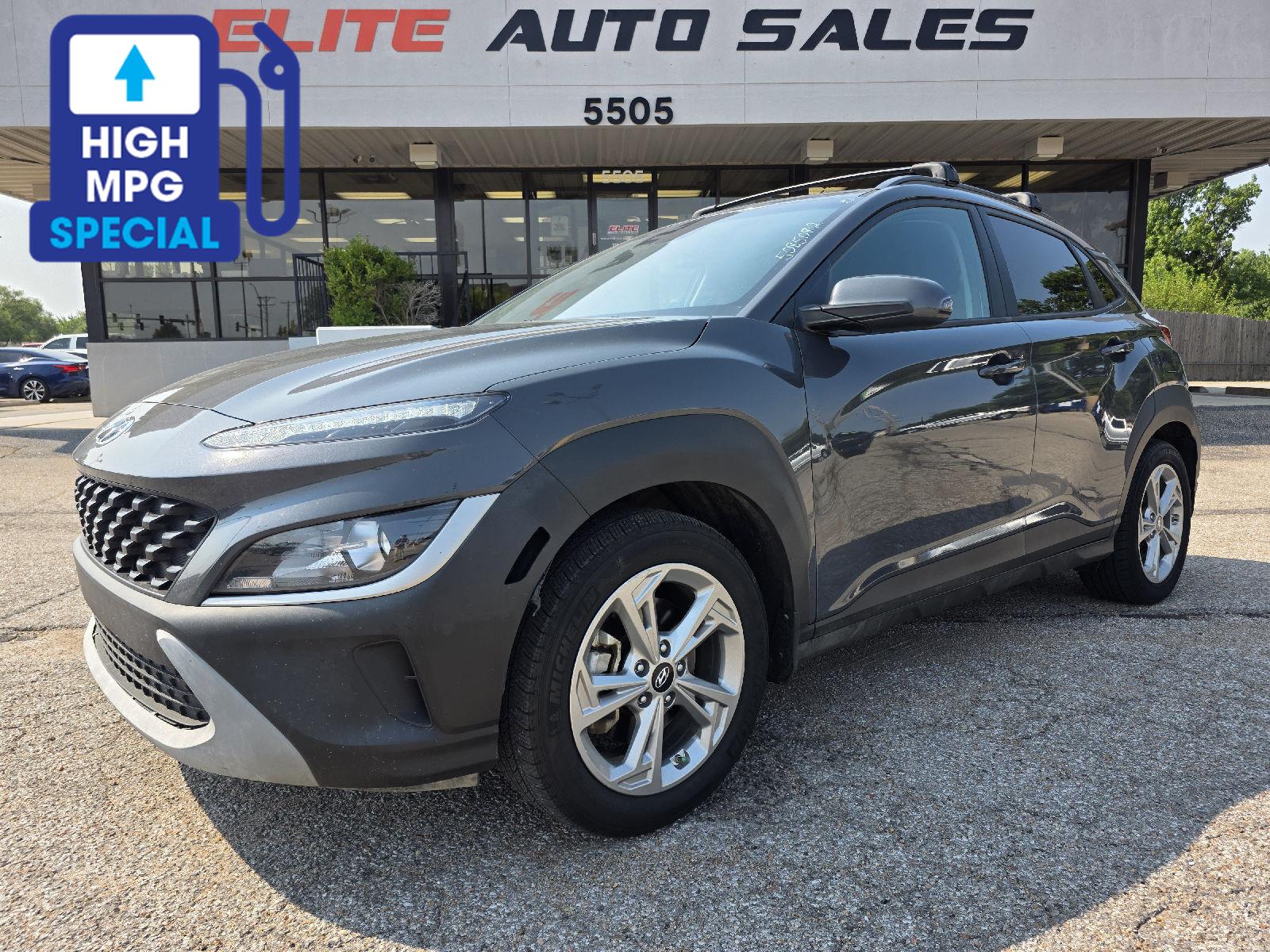 Ecotronic Gray 2023 Hyundai Kona SUV / Crossover All-Wheel Drive Continuously Variable Transmission
