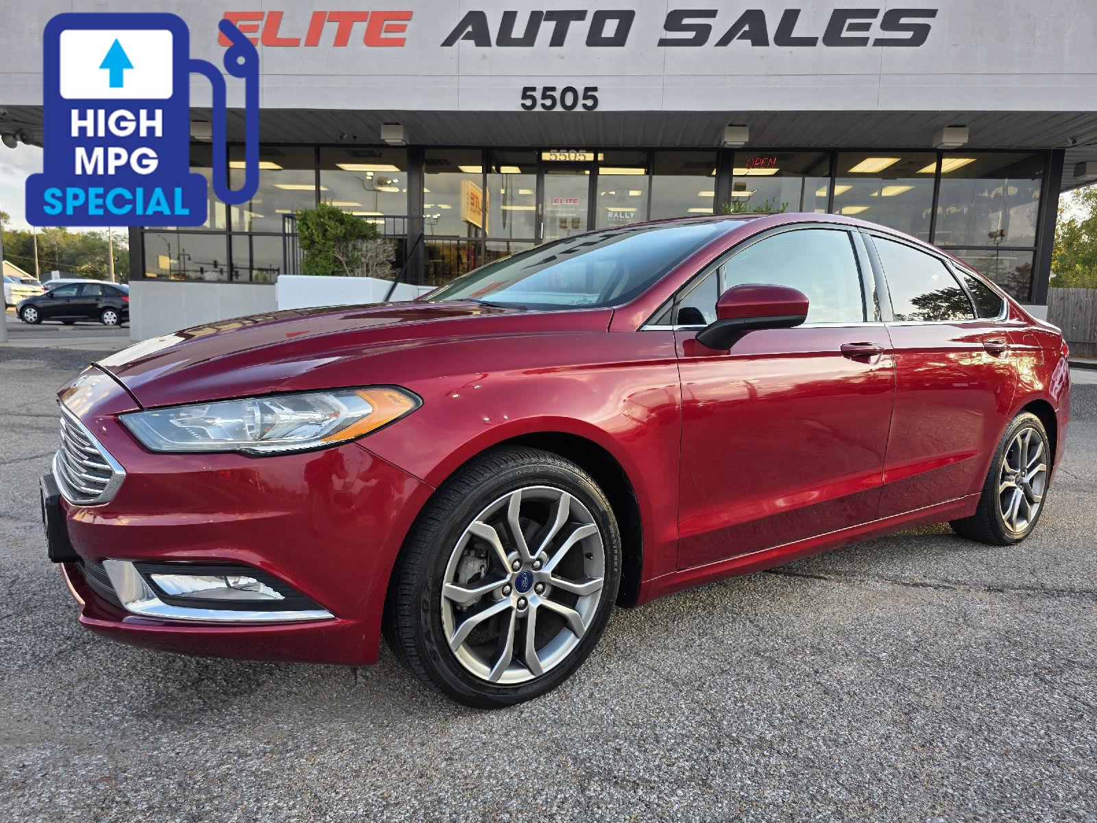 Shadow Black 2017 Ford Fusion Sedan Front-Wheel Drive Automatic