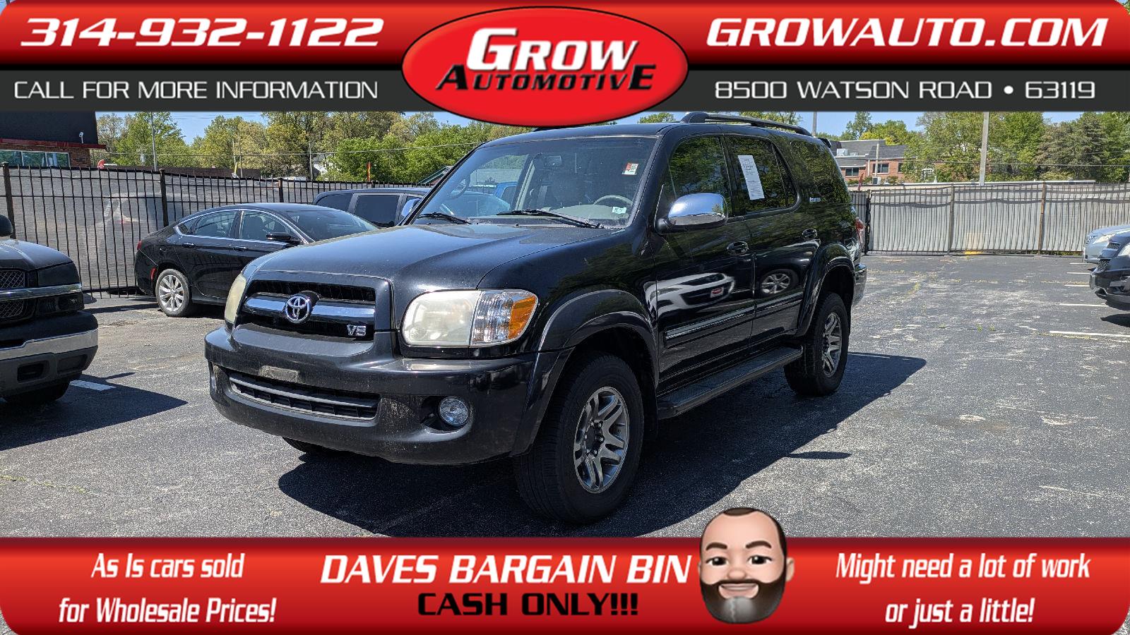 Black 2007 Toyota Sequoia 4 Dr Limited V8 4WD SUV / Crossover Four-Wheel Drive Automatic
