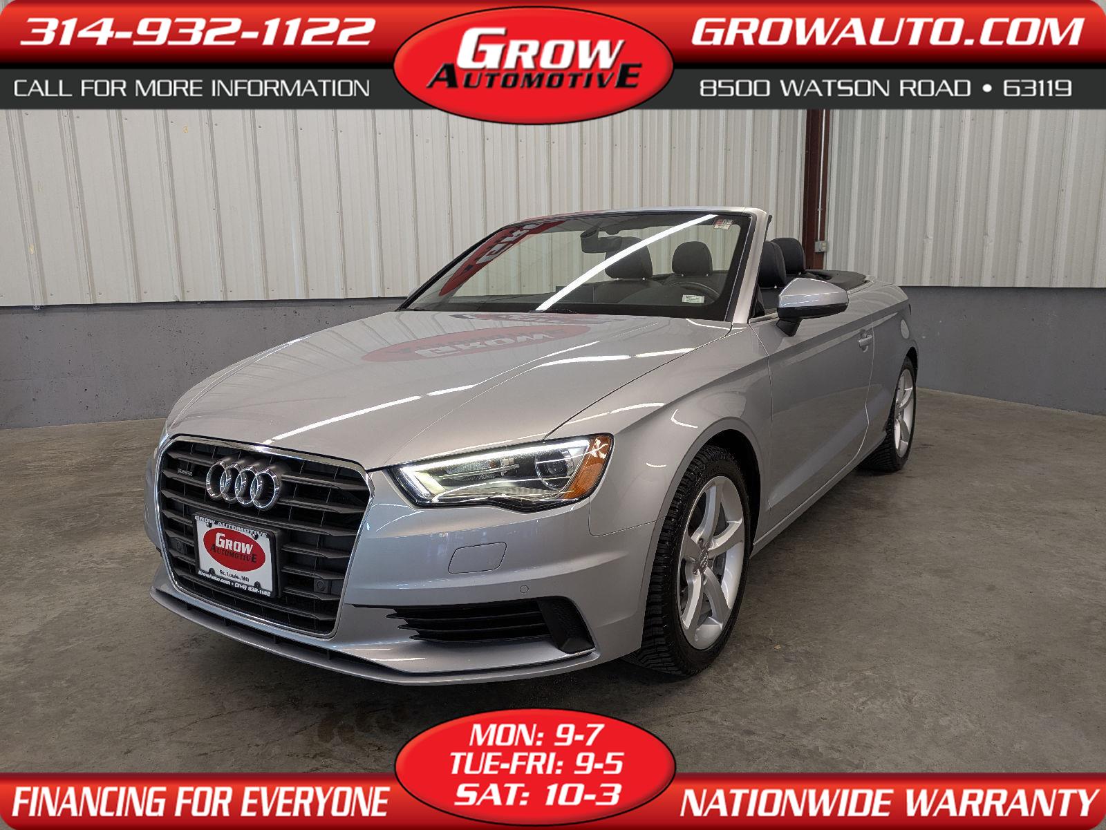 Florett Silver Metallic/Black Roof 2016 Audi A3 2.0T quattro Premium Cabriolet AWD Convertible All-Wheel Drive Automatic